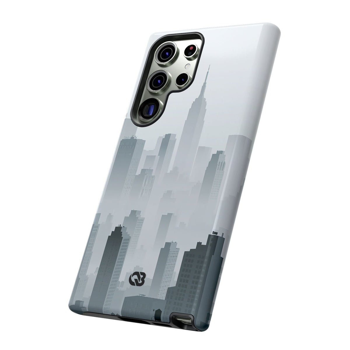 Grey Tough Phone Case for Samsung - Steel Mist Skyline