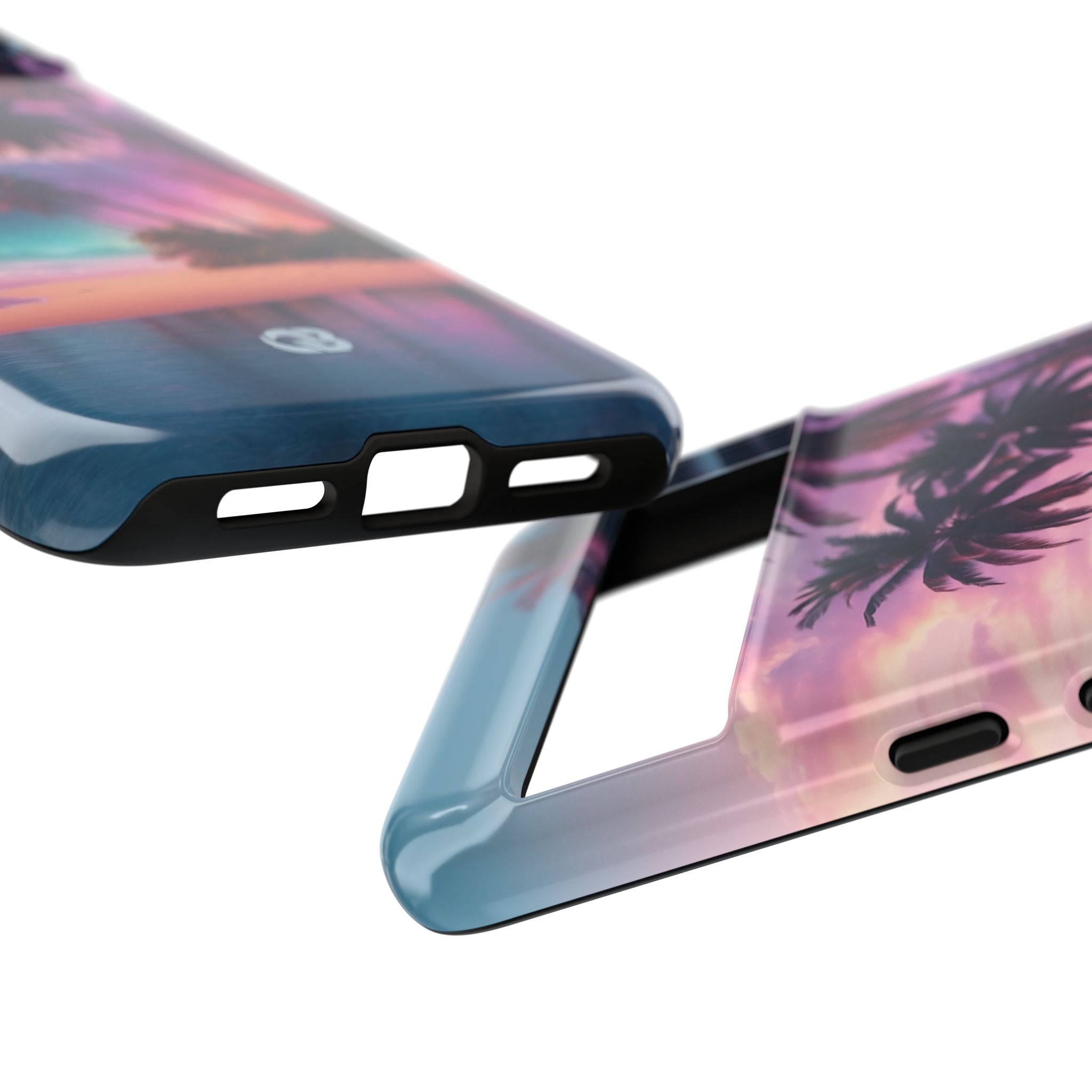 Neon Shore Palms · Tough Handyhülle für Google Pixel