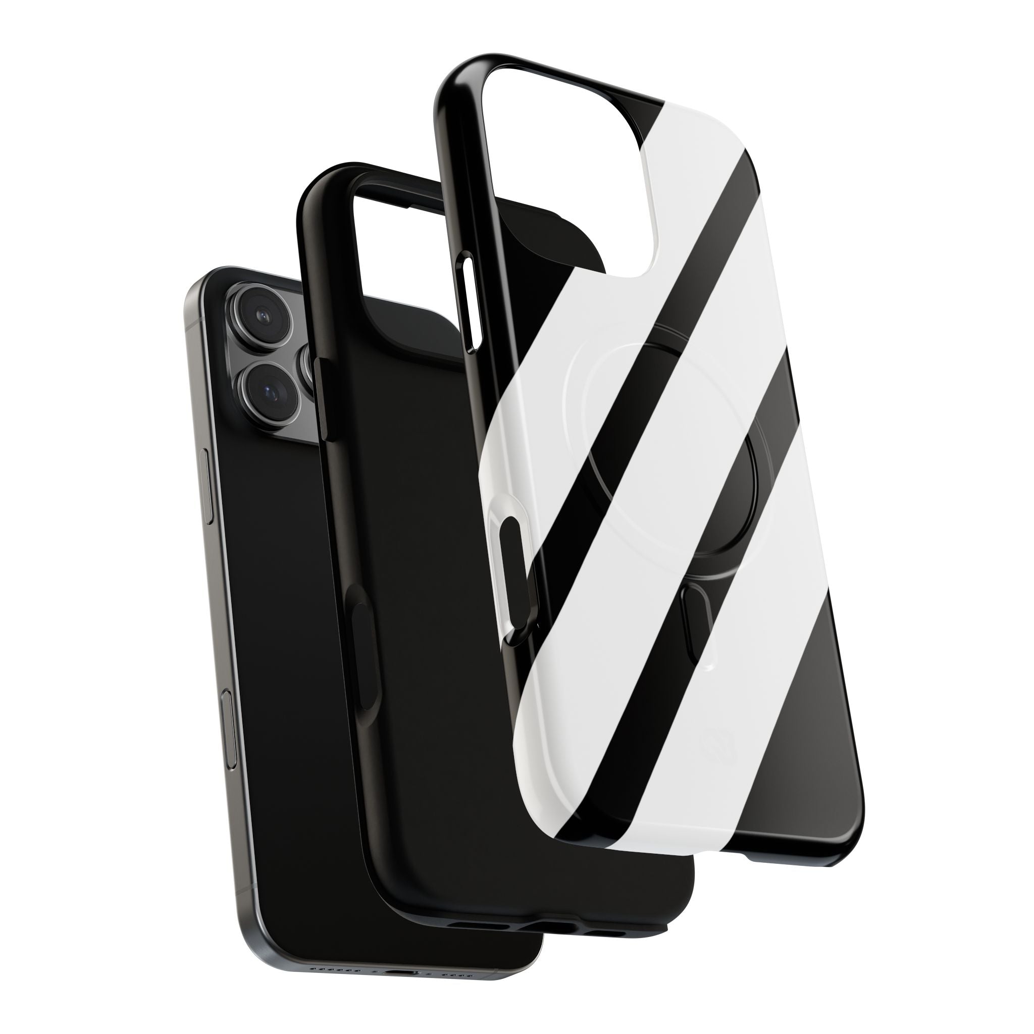 Obsidian White Bars · Tough+ Phone Case for iPhone · Magsafe