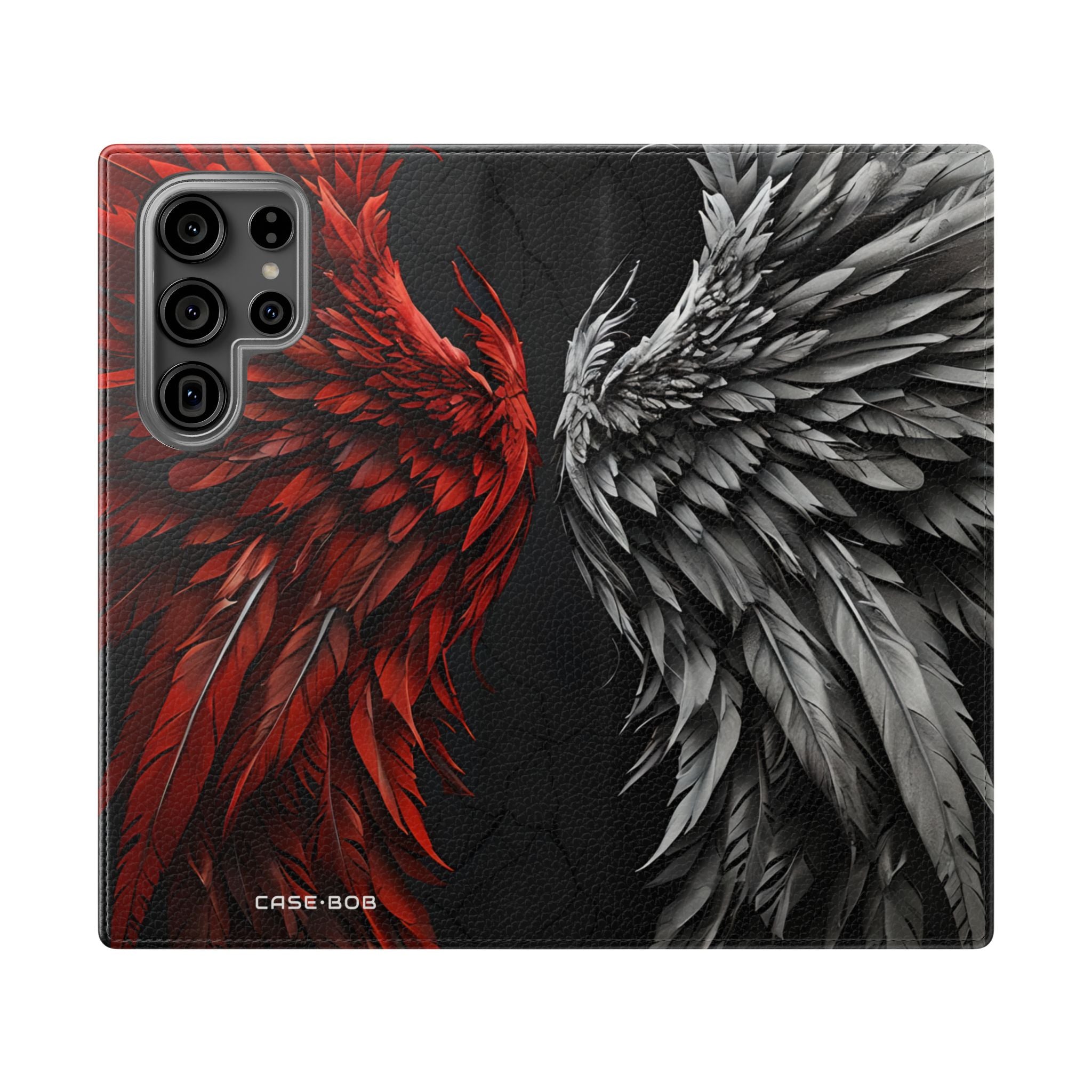 Crimson Silver Wings - Samsung S23 Ultra Case - Wallet