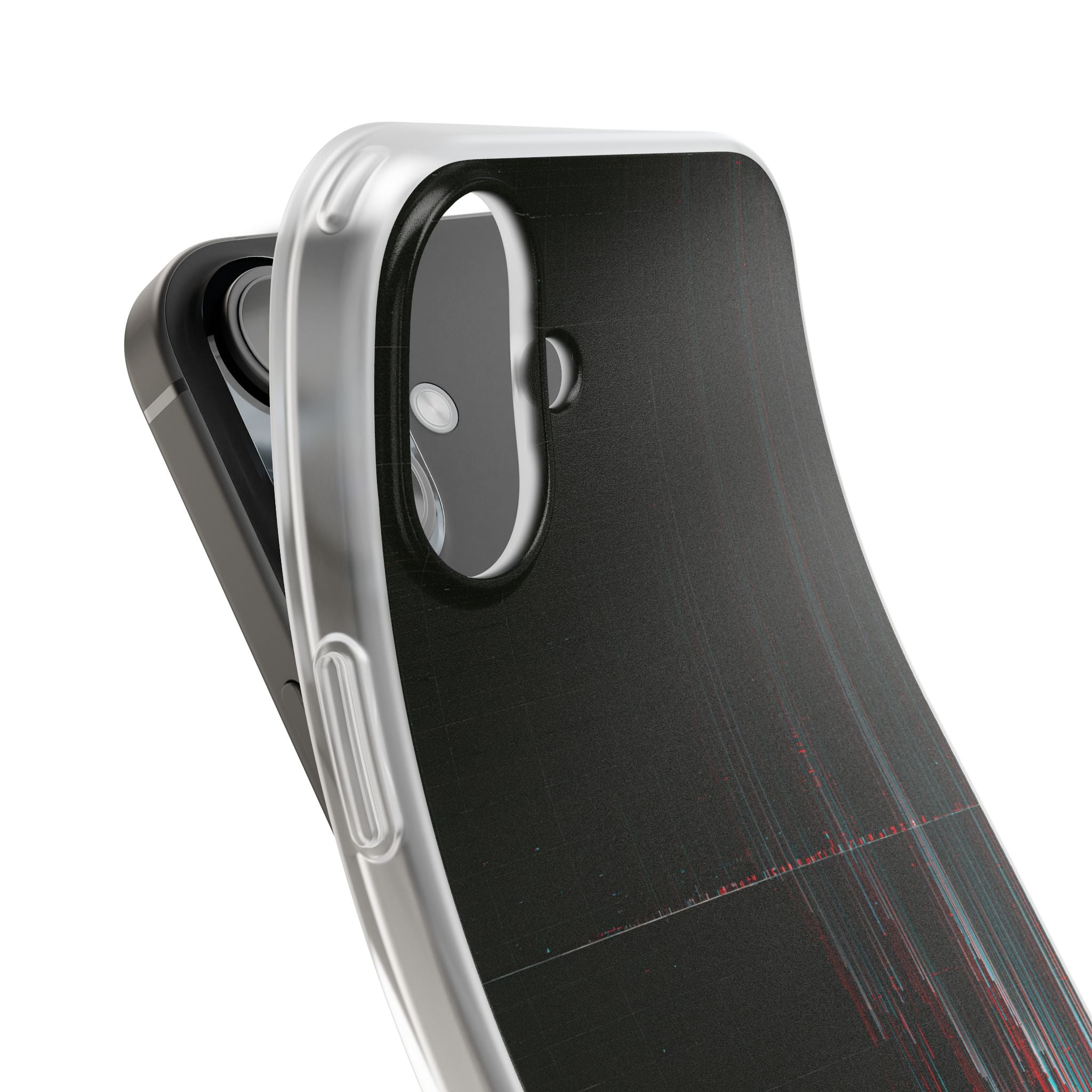 Black Lite Phone Case for iPhone - Corrupted Data Stream