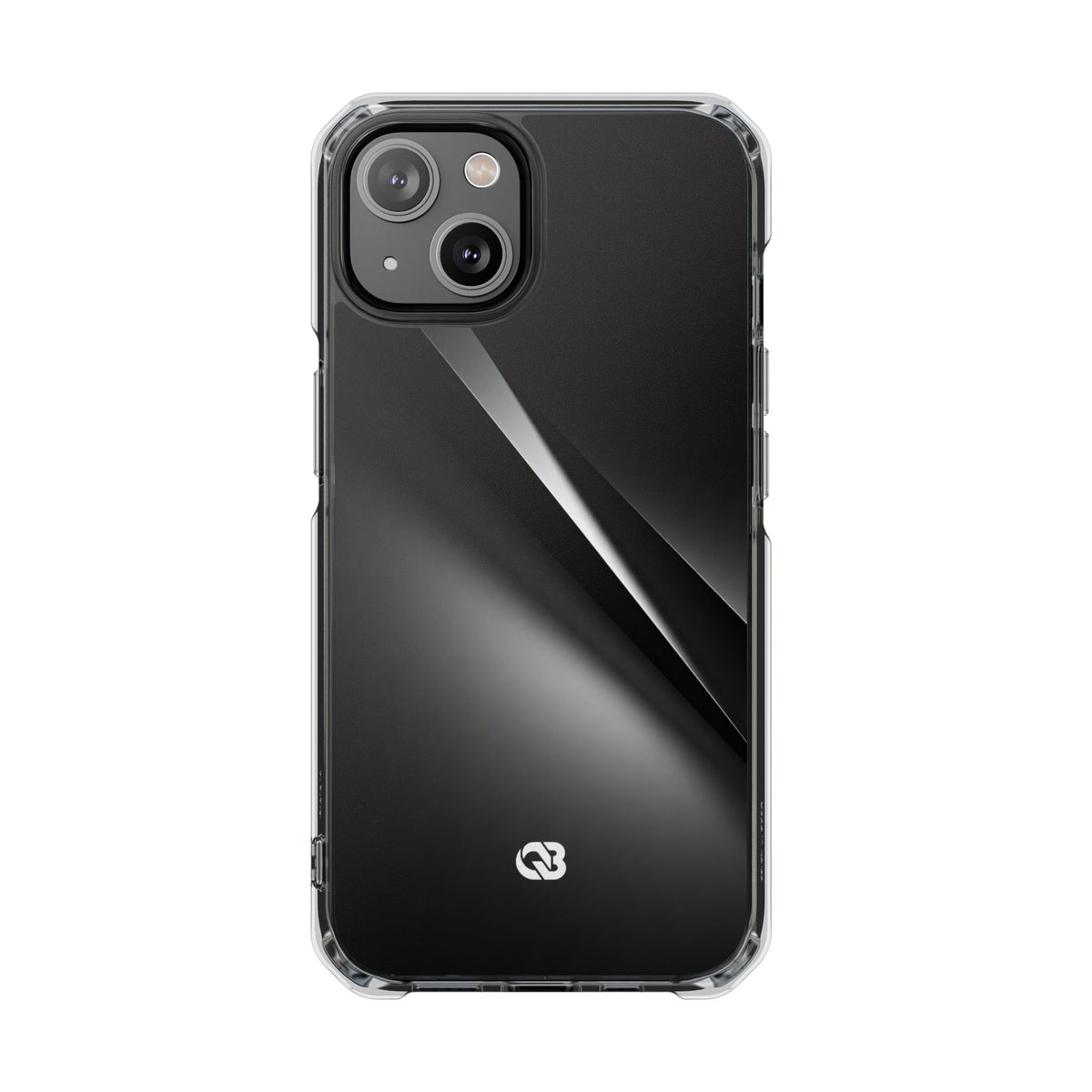 Obsidian Ridge · Clear Impact Magnetic Phone Case for iPhone · Black