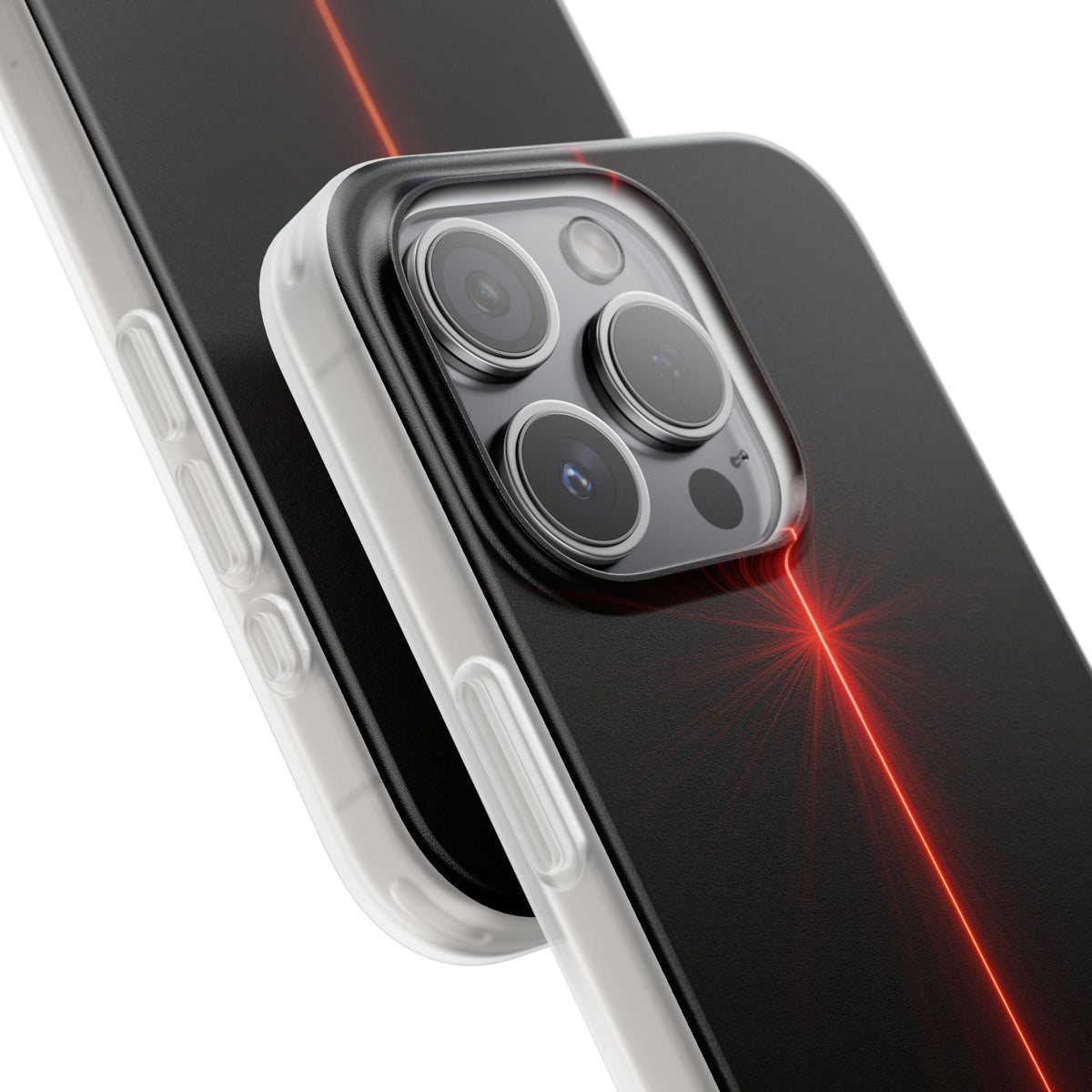 Red Lite Phone Case for iPhone - Crimson Flare Vector