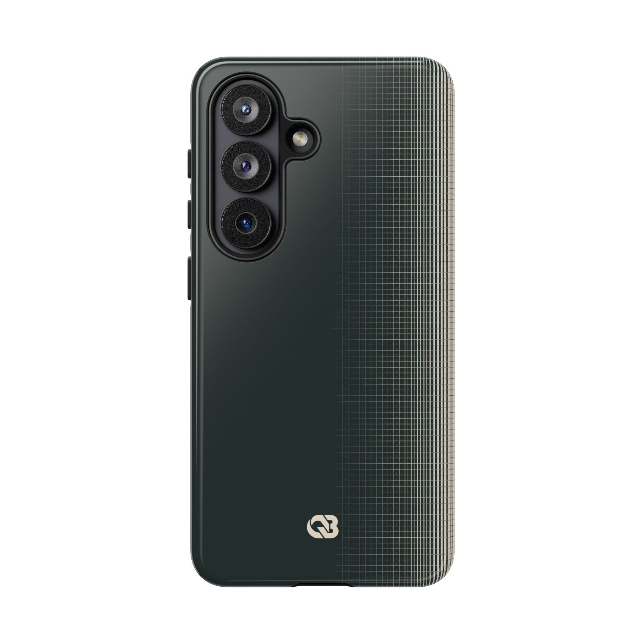 Grey Tough Phone Case for Samsung - Charcoal Tech Grid