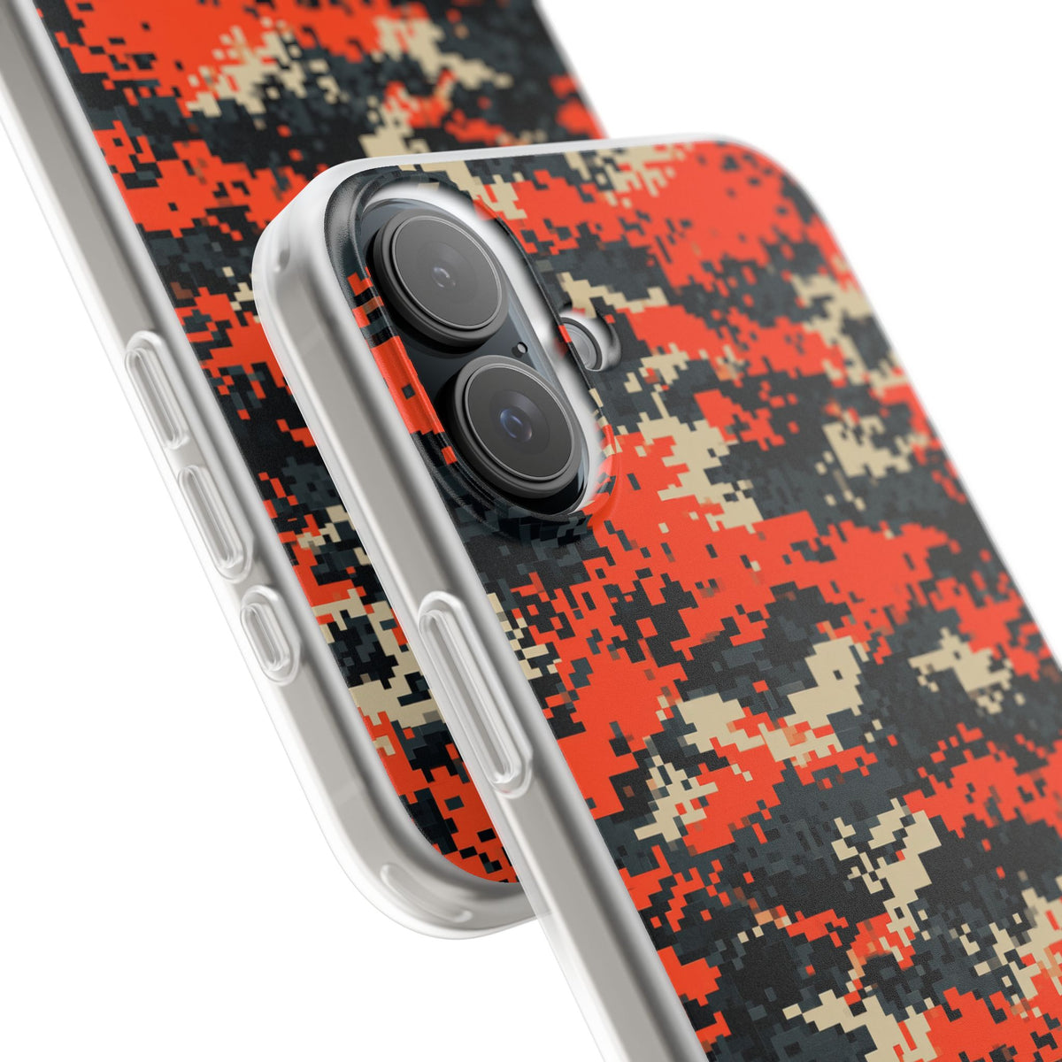 Signal Pixel Camo · Lite Phone Case for iPhone · Orange