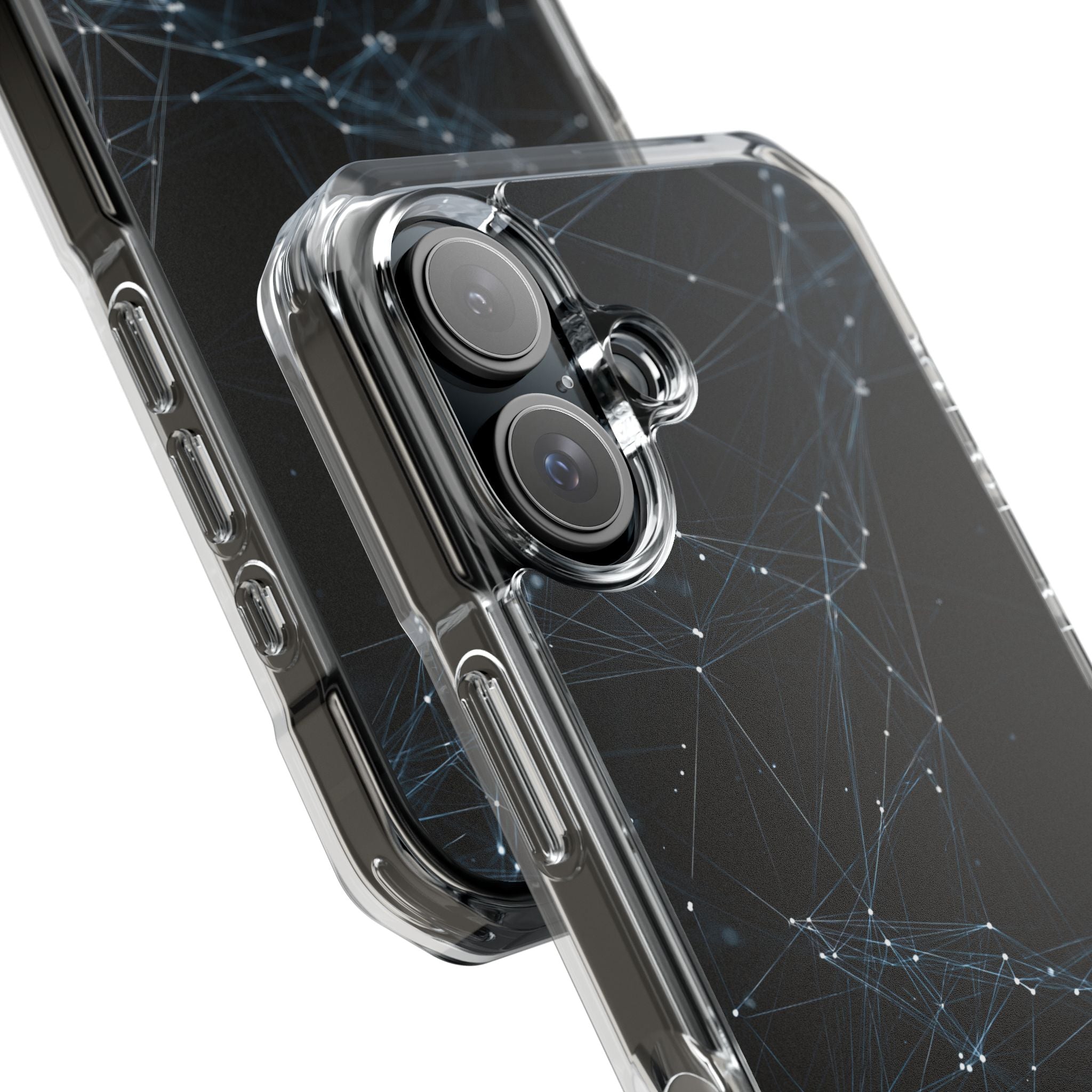 Black Impact MagSafe Phone Case for iPhone - Arctic Neural Mesh