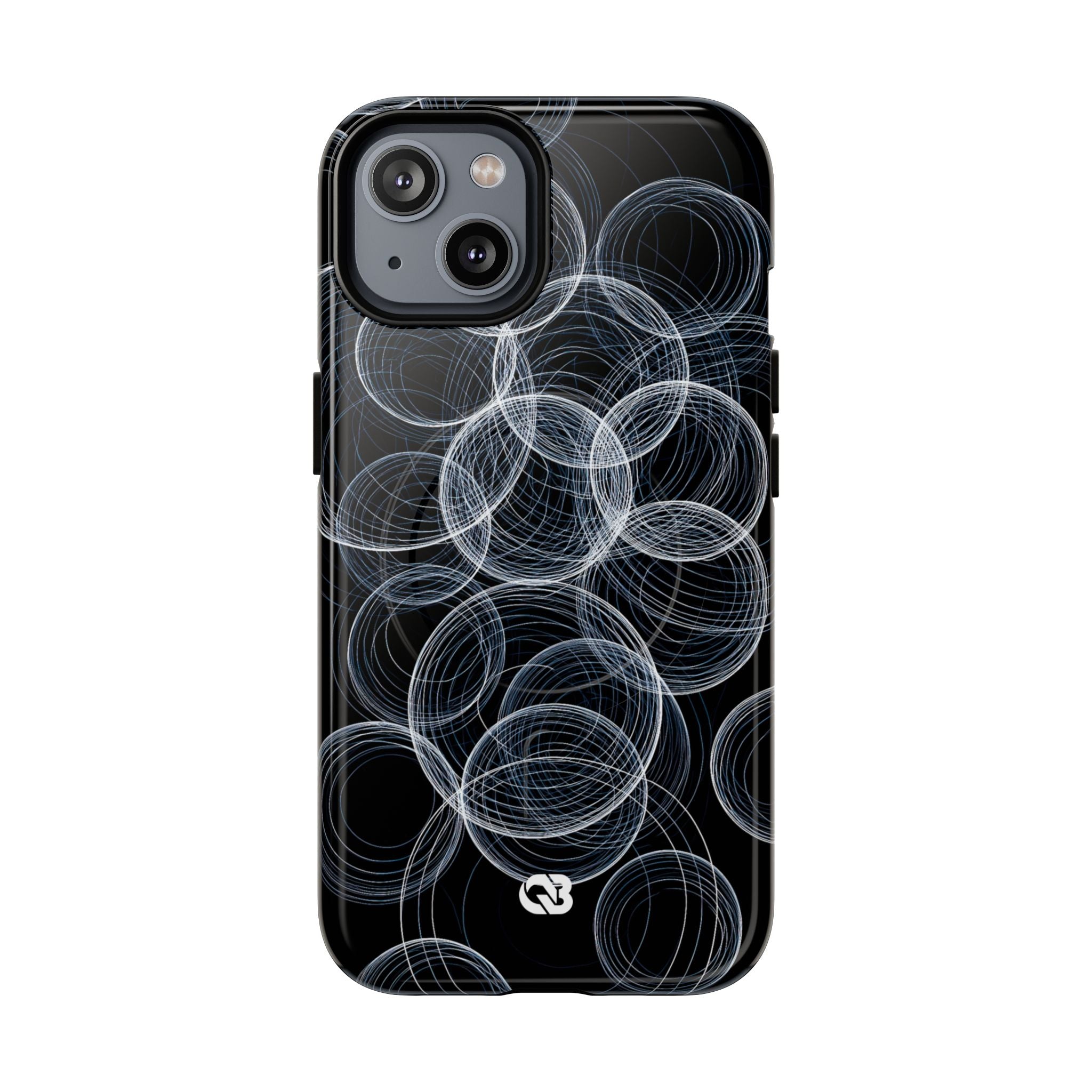 Black Tough 2.0 Magsafe Phone Case for iPhone - Frosted Ring Matrix