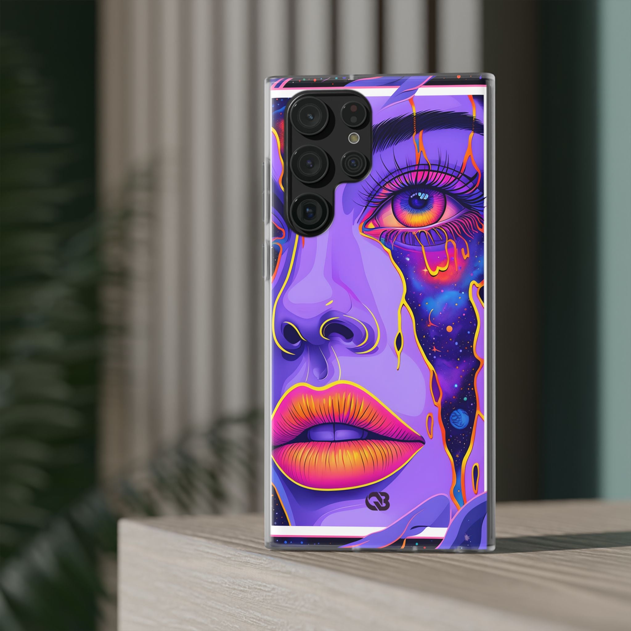 Violet Cosmic Gaze · Soft Custodia per Samsung