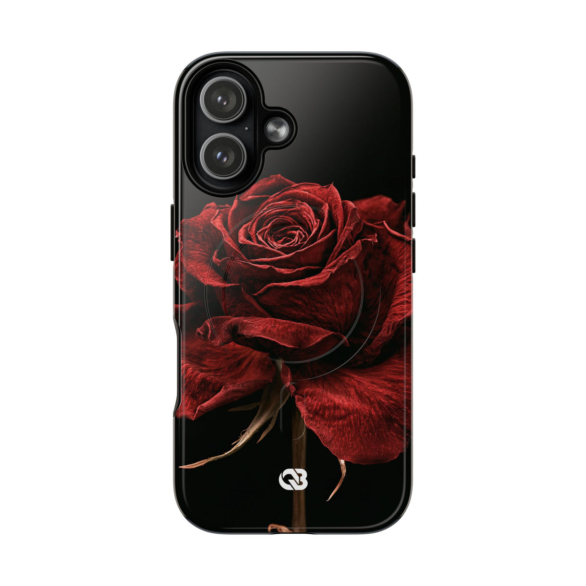 Crimson Noir Rose · Tough 2.0 Magnetic Phone Case for iPhone · Black