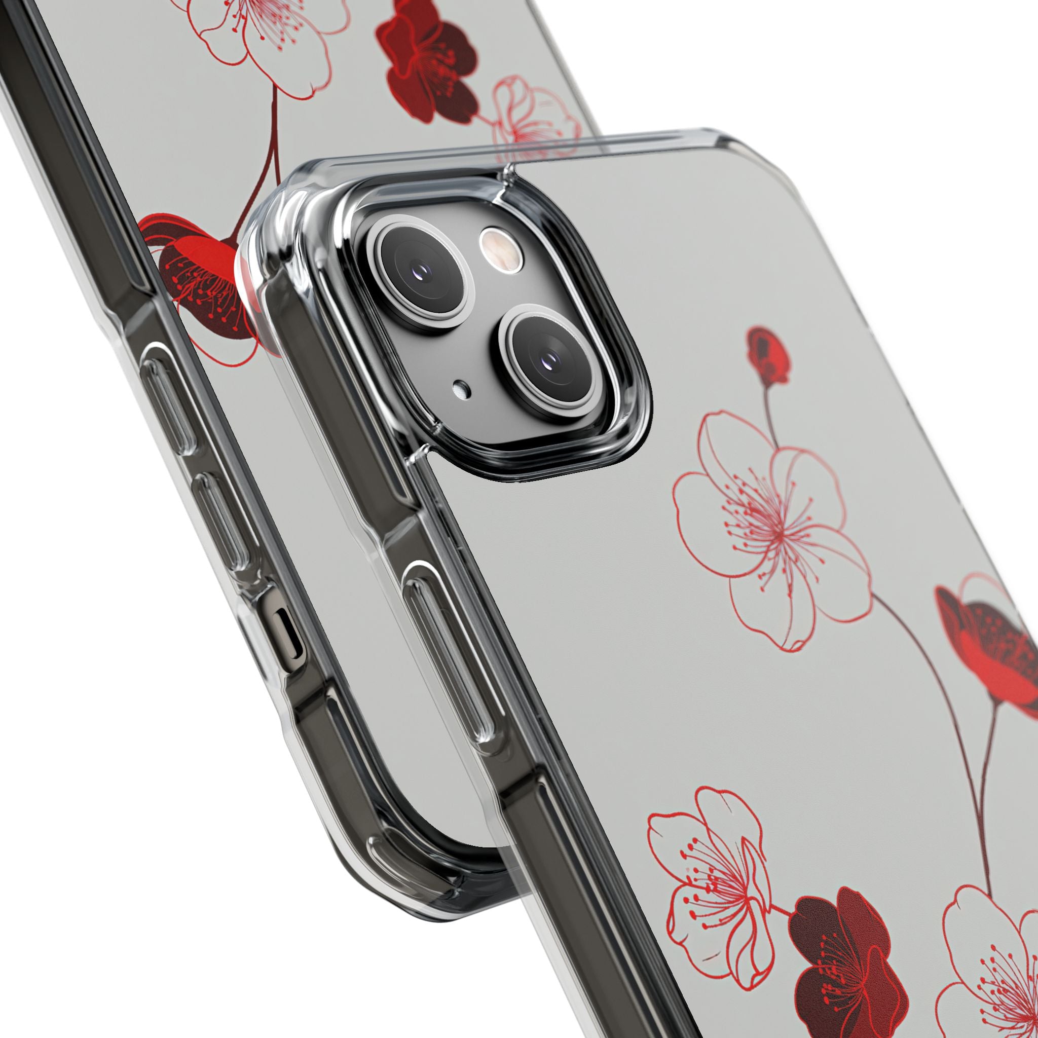 Red Impact MagSafe Phone Case for iPhone - Kyoto Ember Bloom