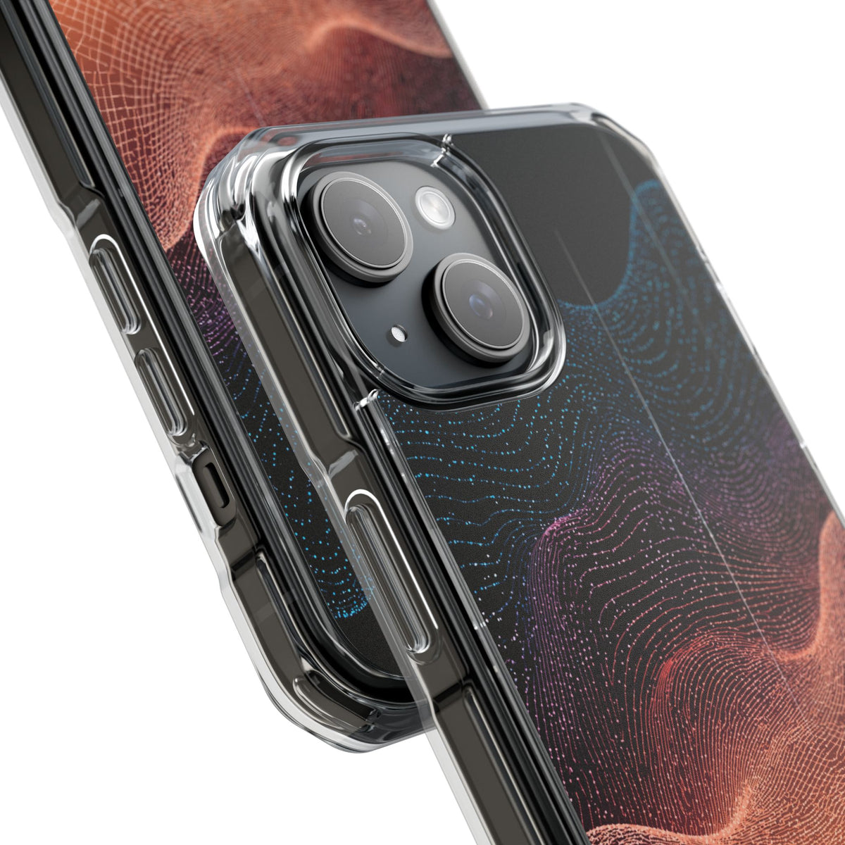 Spectral Elevation · Clear Impact Magnetic Phone Case for iPhone · Orange