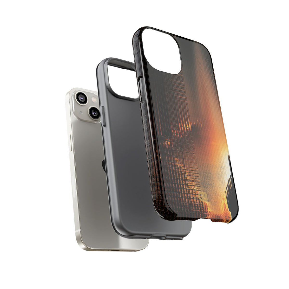 Luminous Grid · Tough Phone Case for iPhone · Black