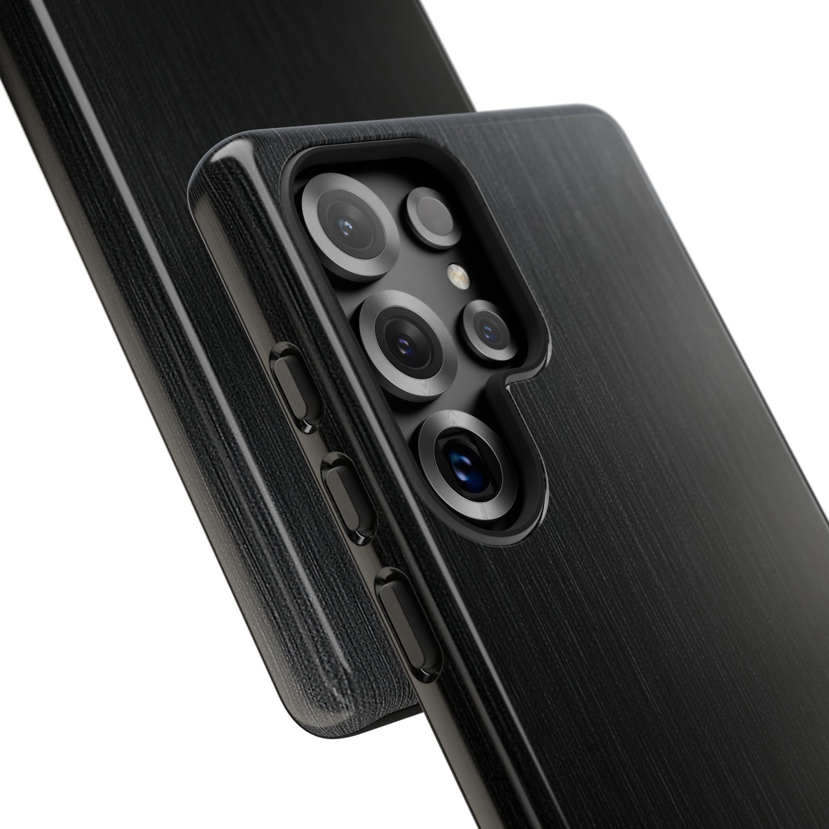 Black Tough Phone Case for Samsung - Brushed Obsidian Slate