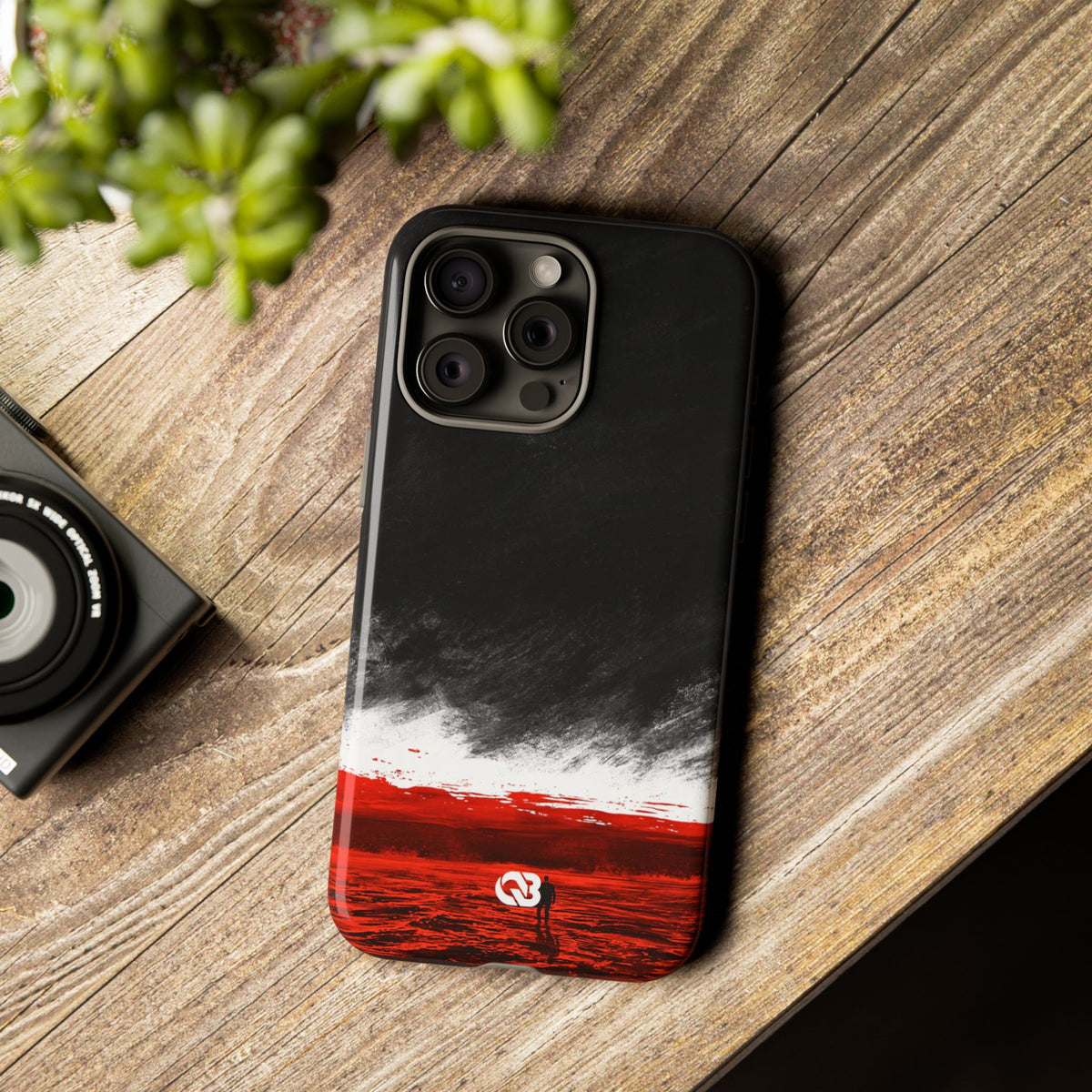Crimson Horizon · Tough Phone Case for iPhone · Black