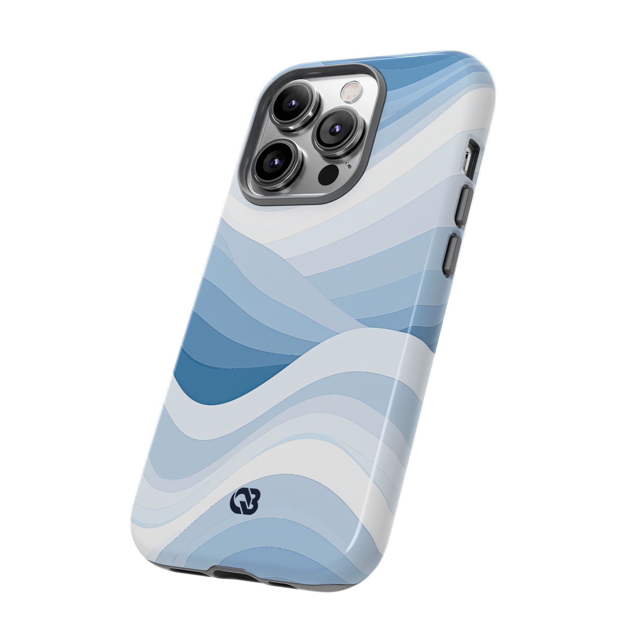 Blue Tough Phone Case for iPhone - Glacial Indigo Flow