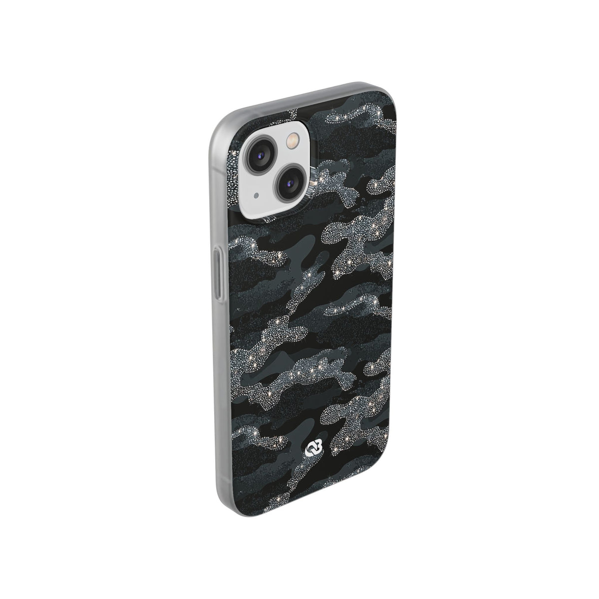 Glitter Shadow Camo · Lite Phone Case for iPhone · Black