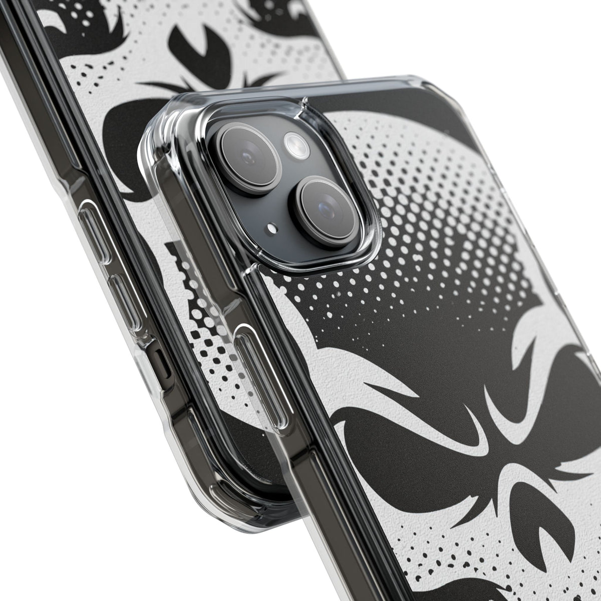 Phantom Halftone · Clear Impact Magnetic Phone Case for iPhone · Black