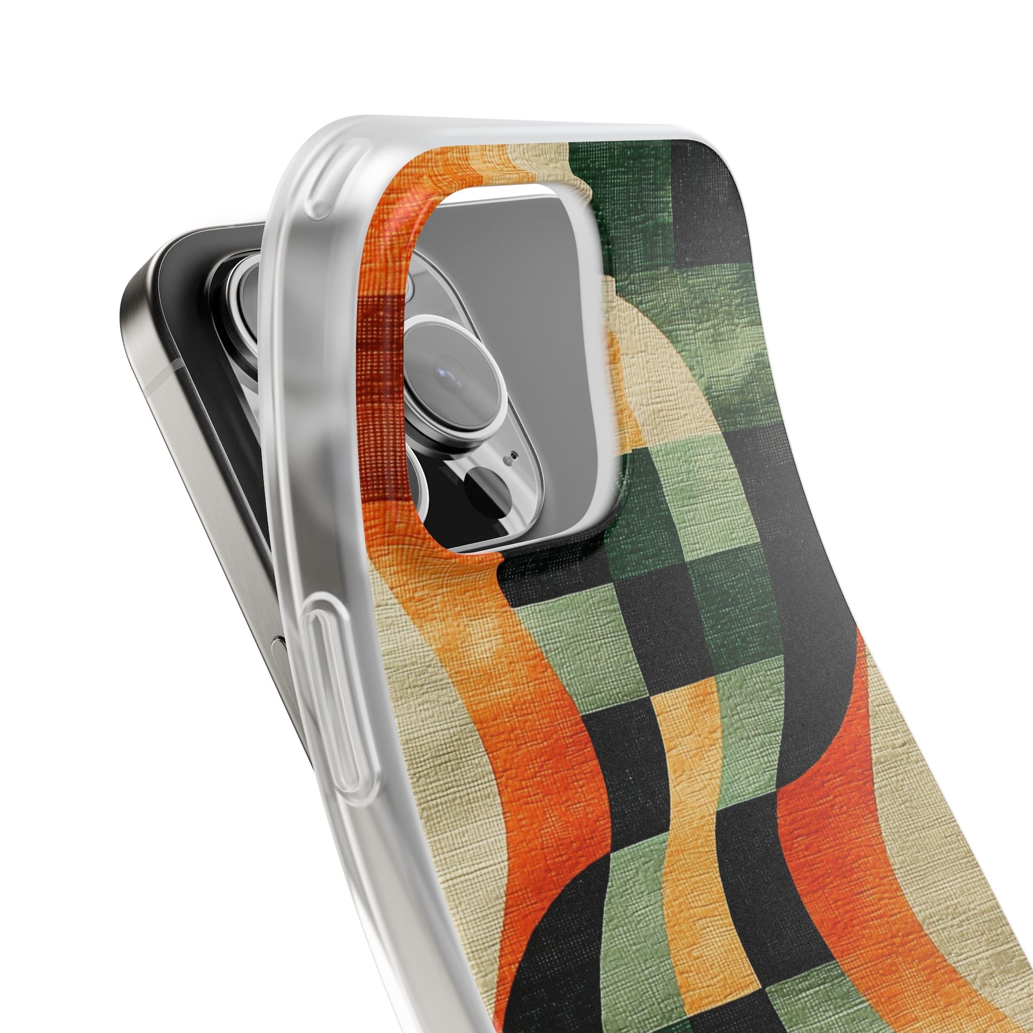 Burnt Orange Curve · Soft Phone Case for iPhone