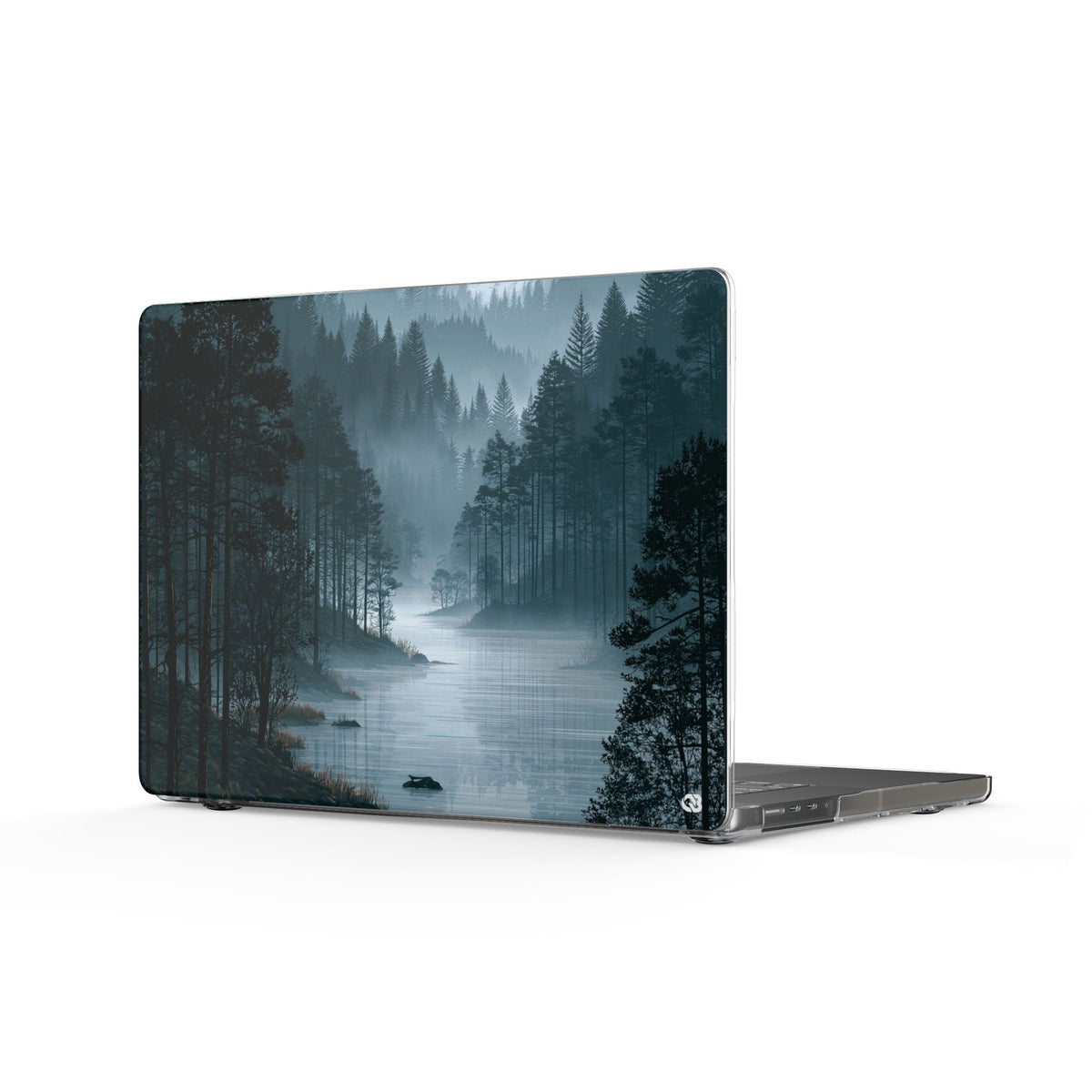 Silent Nordic Fjord · Clear Hard Case for MacBook · Blue