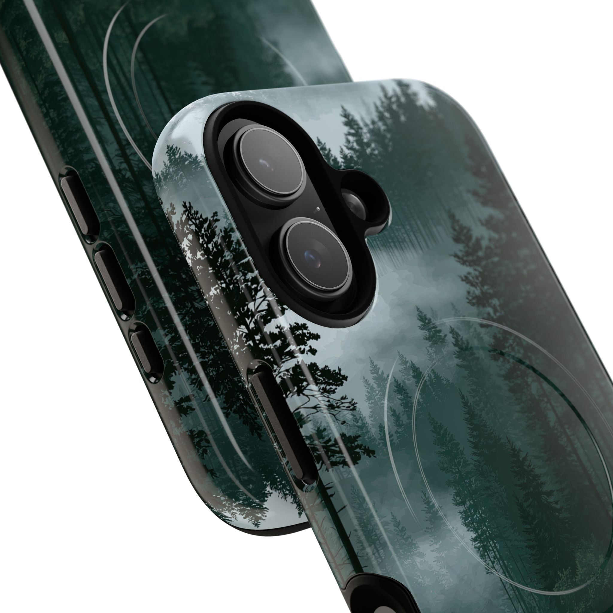Green Tough 2.0 Magsafe Phone Case for iPhone - Misty Evergreen Mirror