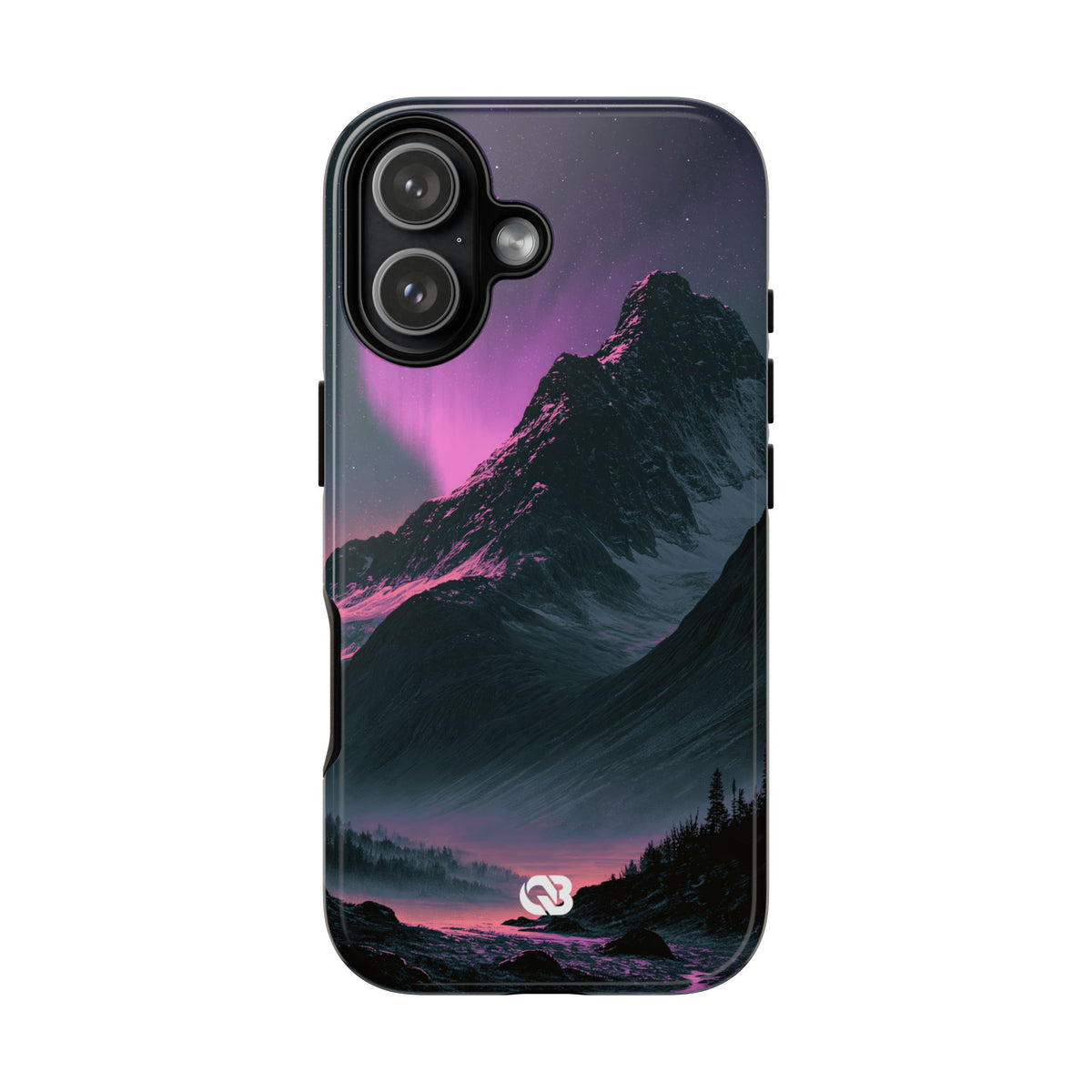 Arctic Aurora Summit · Tough Phone Case for iPhone · Black