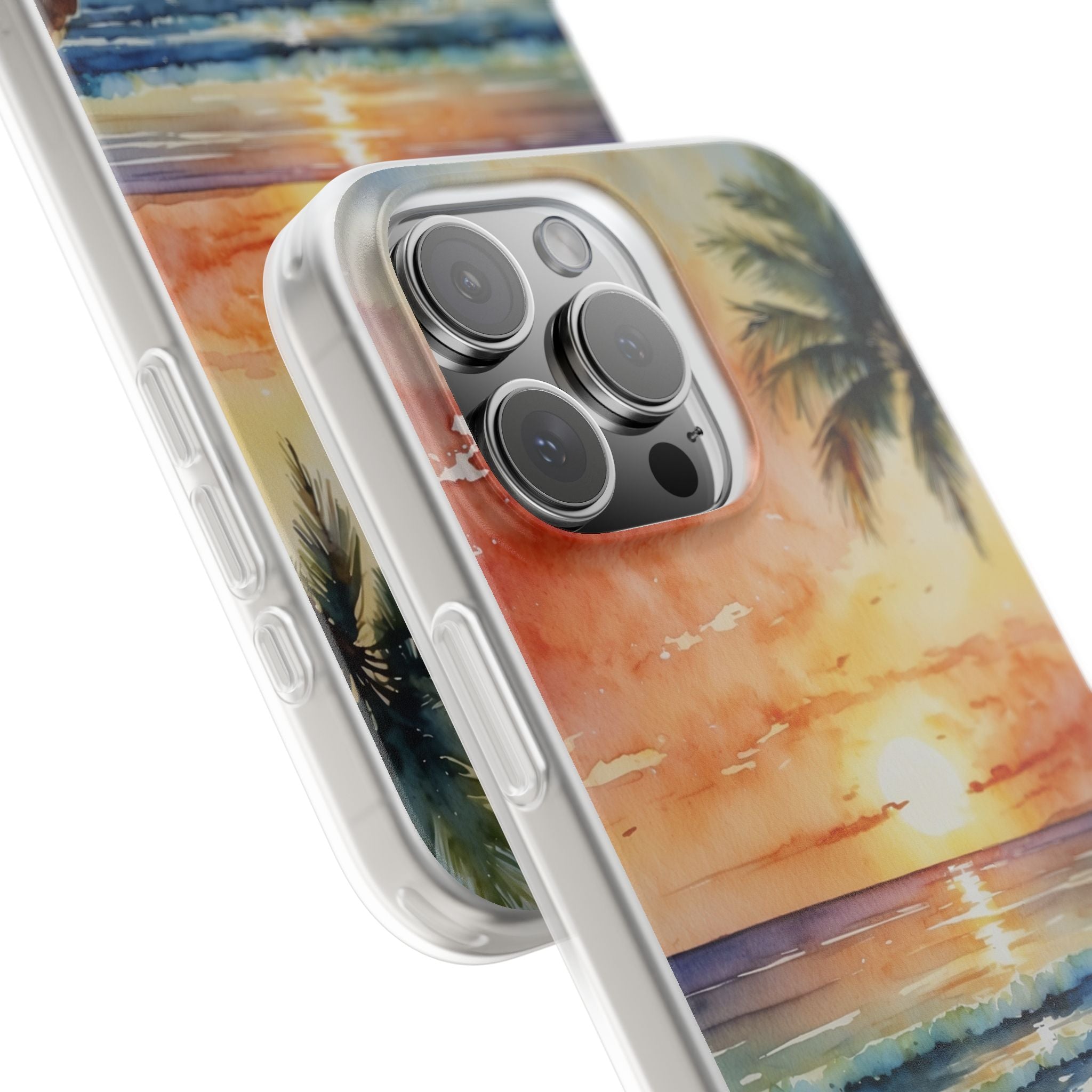 Sunset Palm iPhone 16 Pro Max Case - Soft