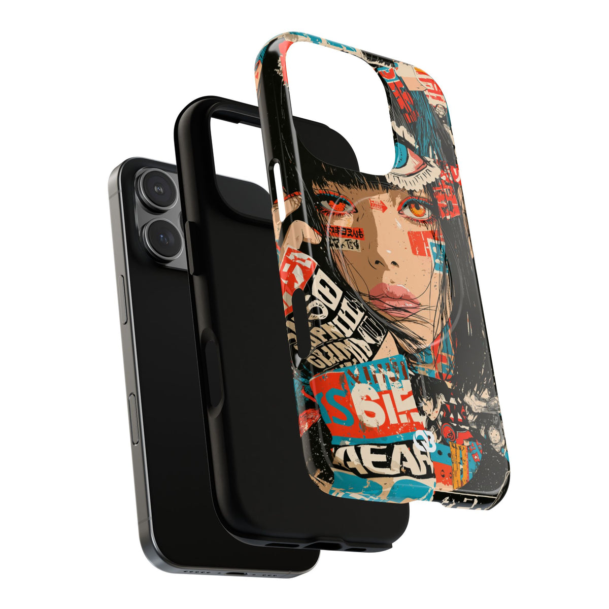 Shibuya Street Collage · Tough 2.0 Magnetic Phone Case for iPhone · Red