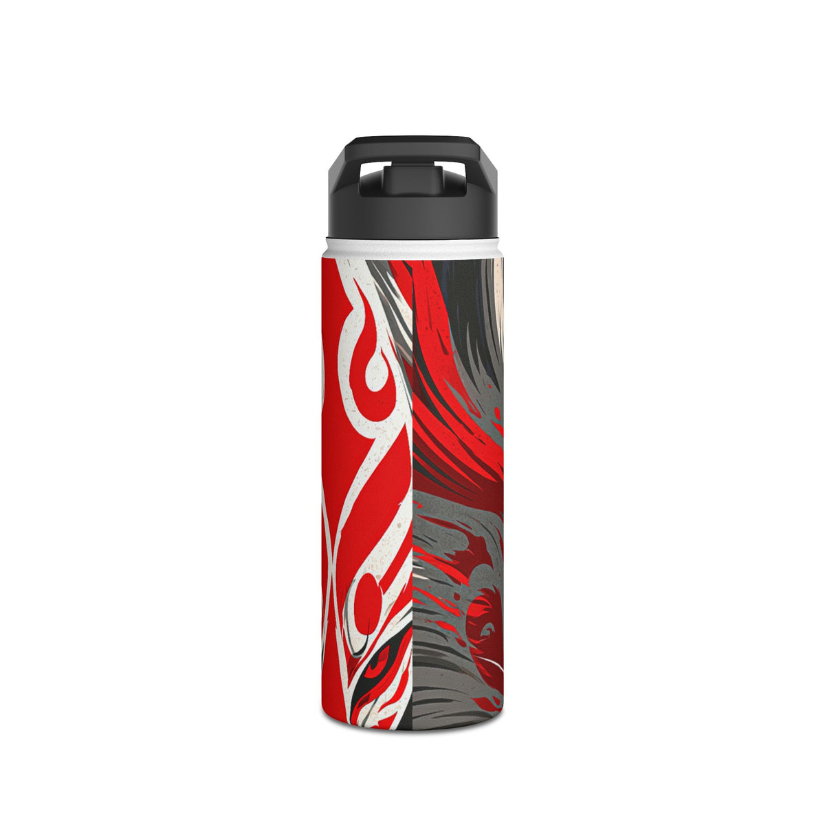 Crimson Kitsune Spirit · Insulated Water Bottle · Red