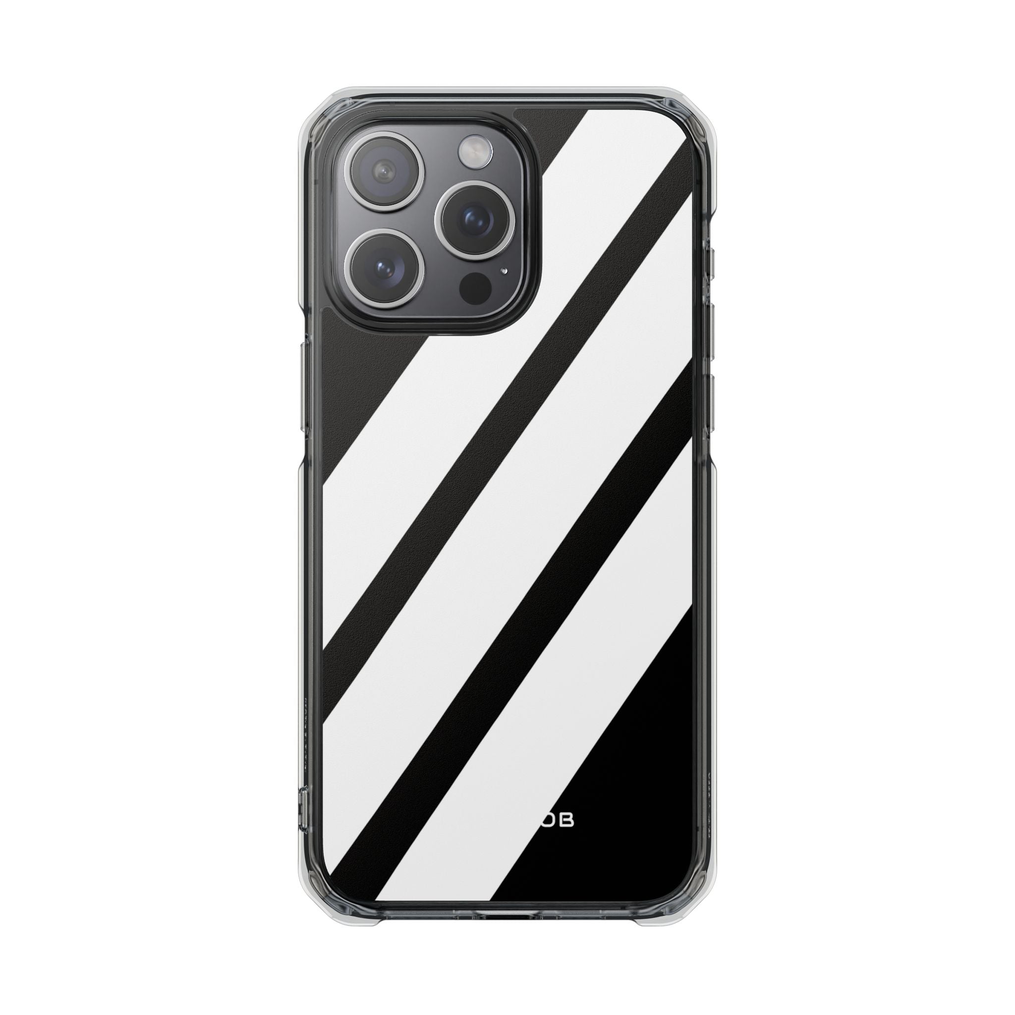 Diagonale Streifen Noir iPhone 15 Pro Max Case - Impact