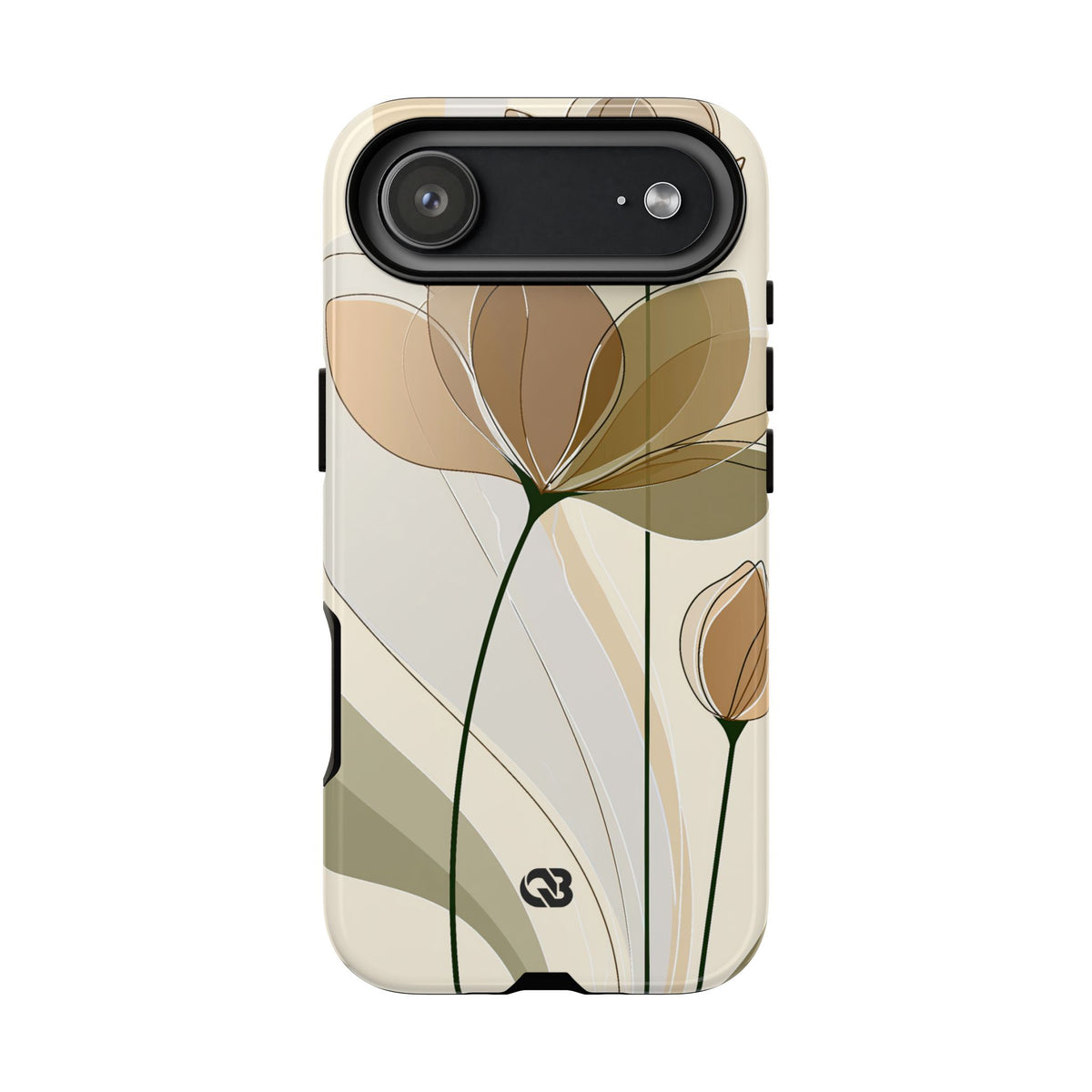 Translucent Petal Contour · Tough Phone Case for iPhone · Beige