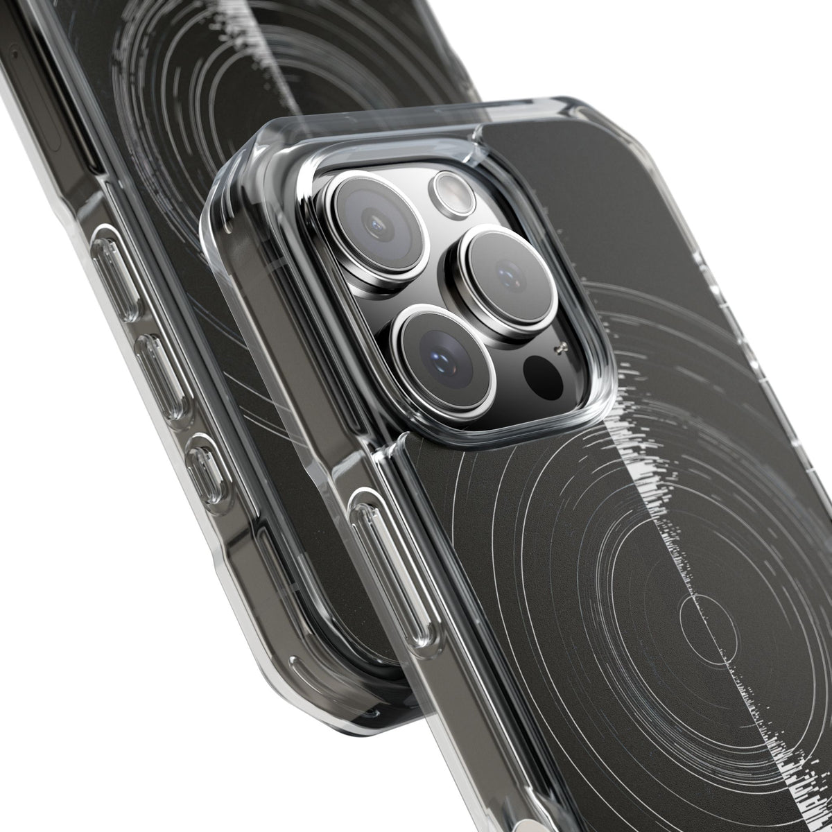 Black Impact MagSafe Phone Case for iPhone - Obsidian Orbital Signal