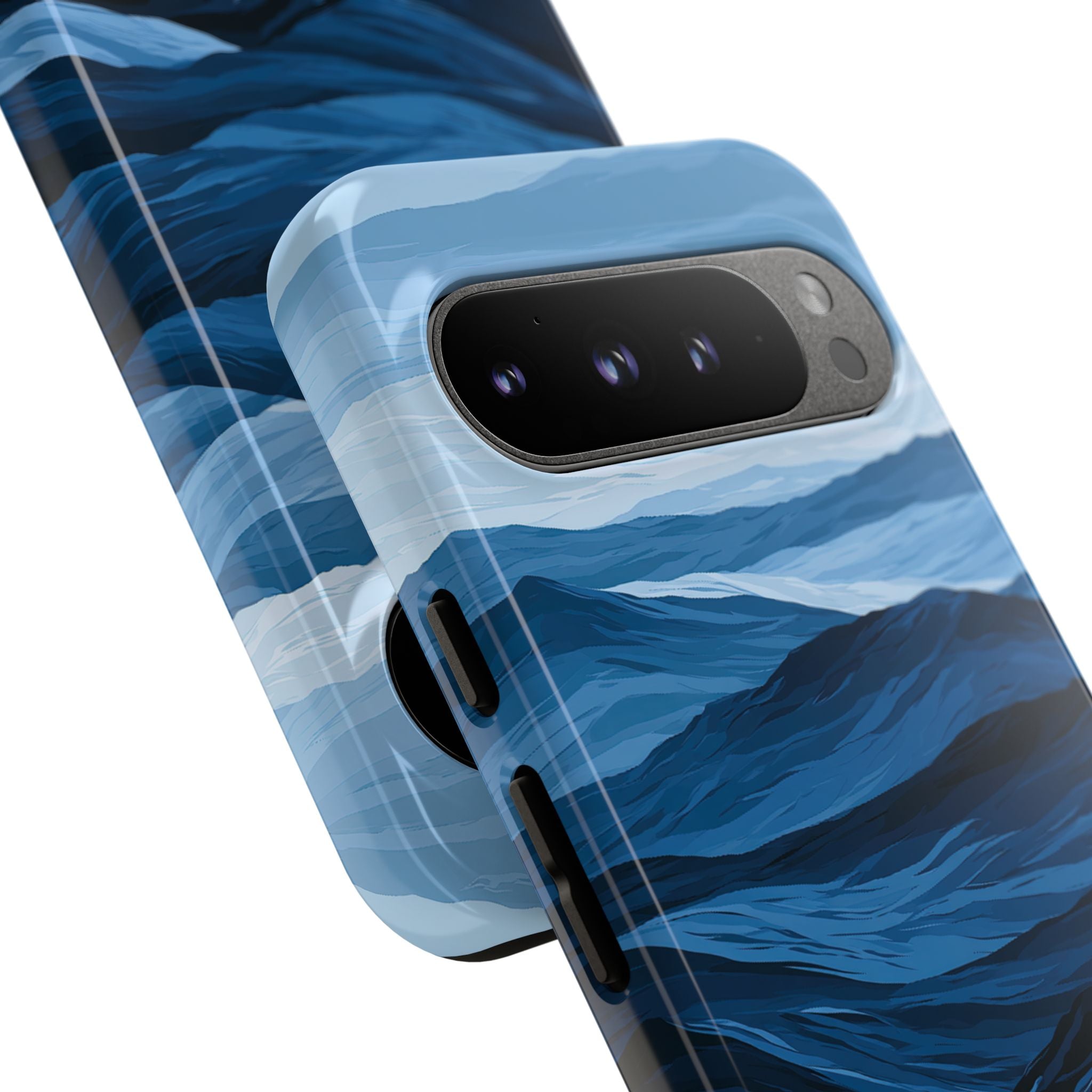 Blue Tough Phone Case for Google Pixel - Cobalt Ridge Tides