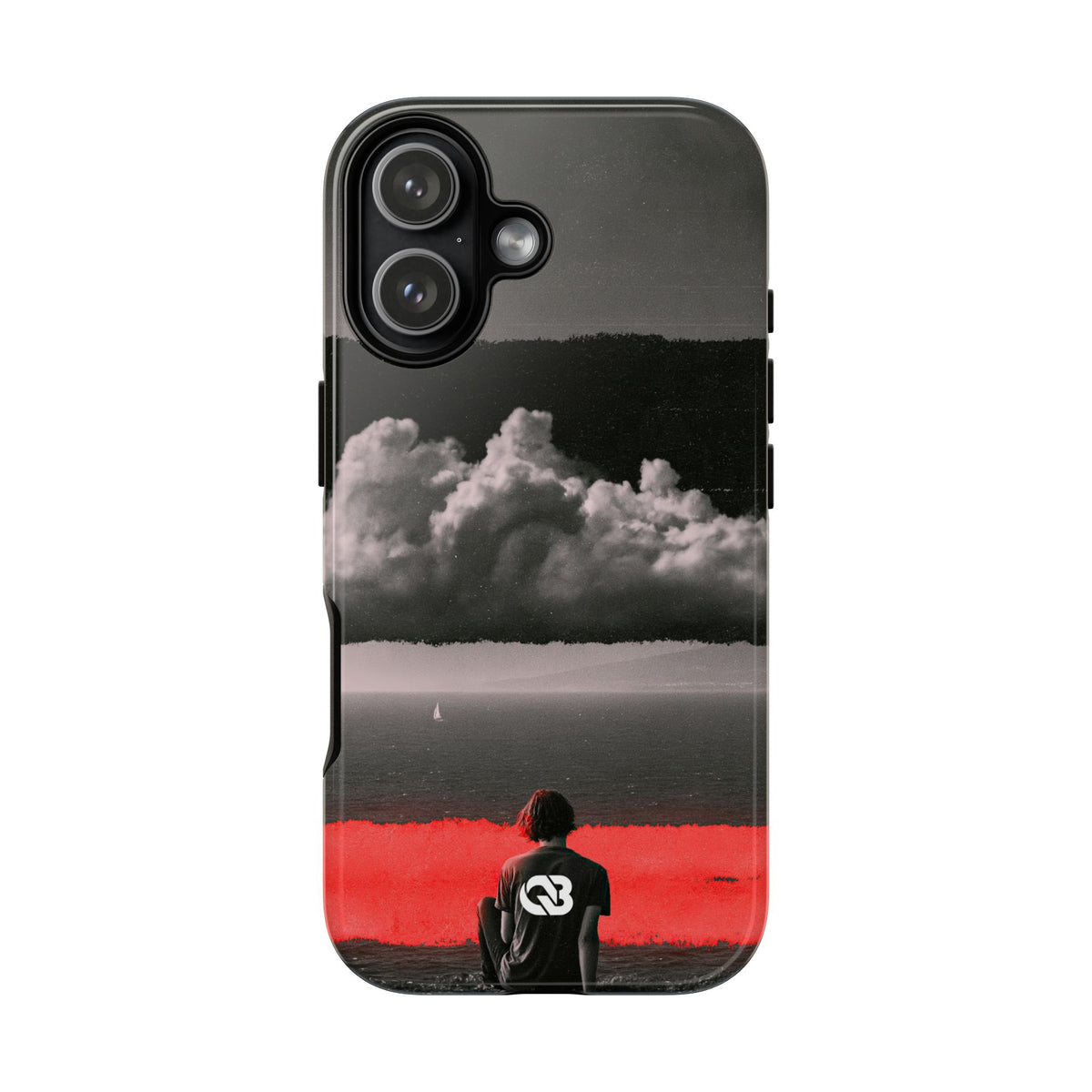Crimson Horizon · Tough Phone Case for iPhone · Black