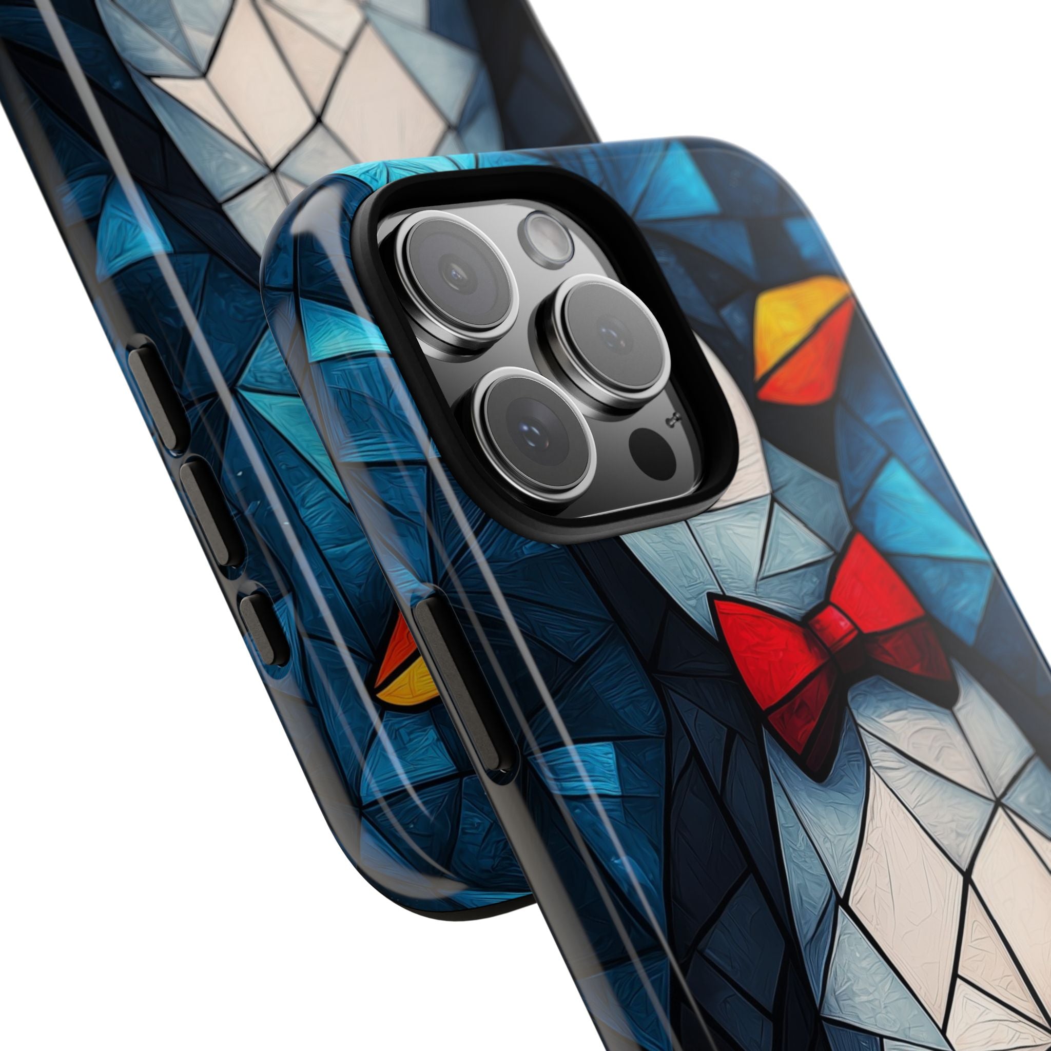 Mosaic Bowtie Penguin · Tough Phone Case for iPhone