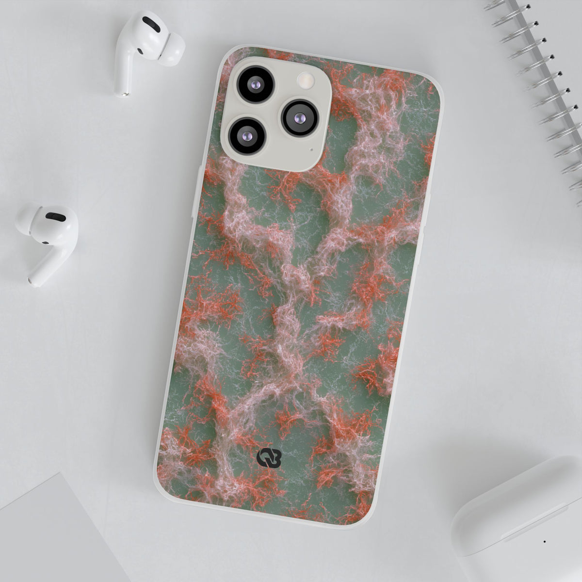 Coral Pixel Matrix · Lite Phone Case for iPhone · Green