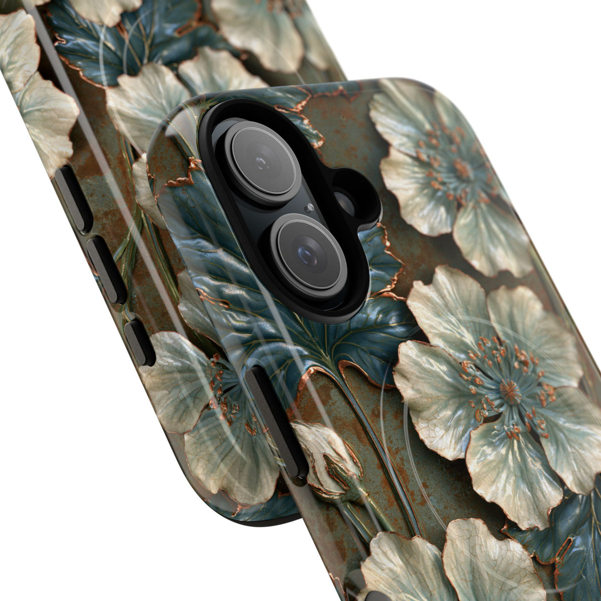 Gilded Blossom Reverie · Tough 2.0 Magnetic Phone Case for iPhone · Teal
