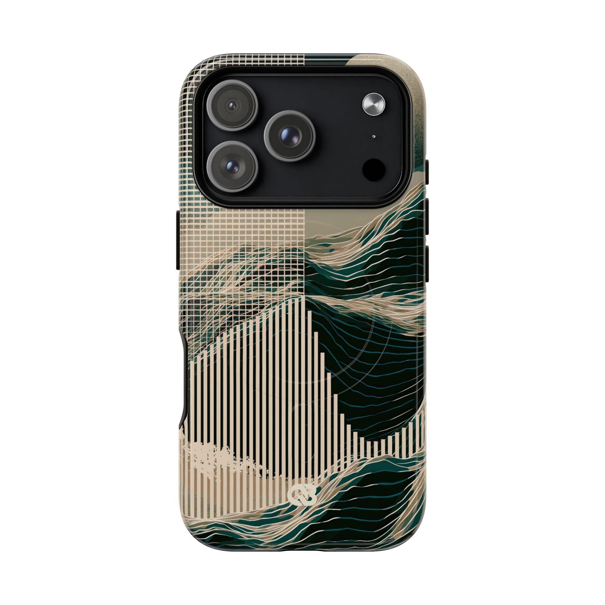Green Tough 2.0 Magsafe Phone Case for iPhone - Lunar Moss Topography