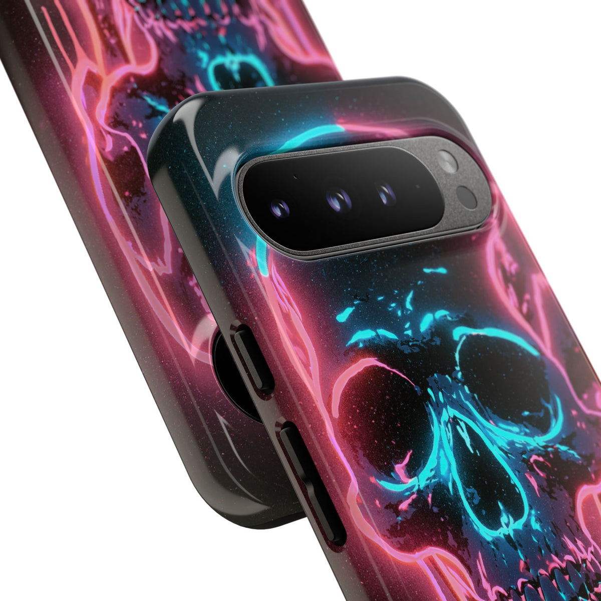 Neon Drip Skull · Tough Phone Case for Pixel · Black