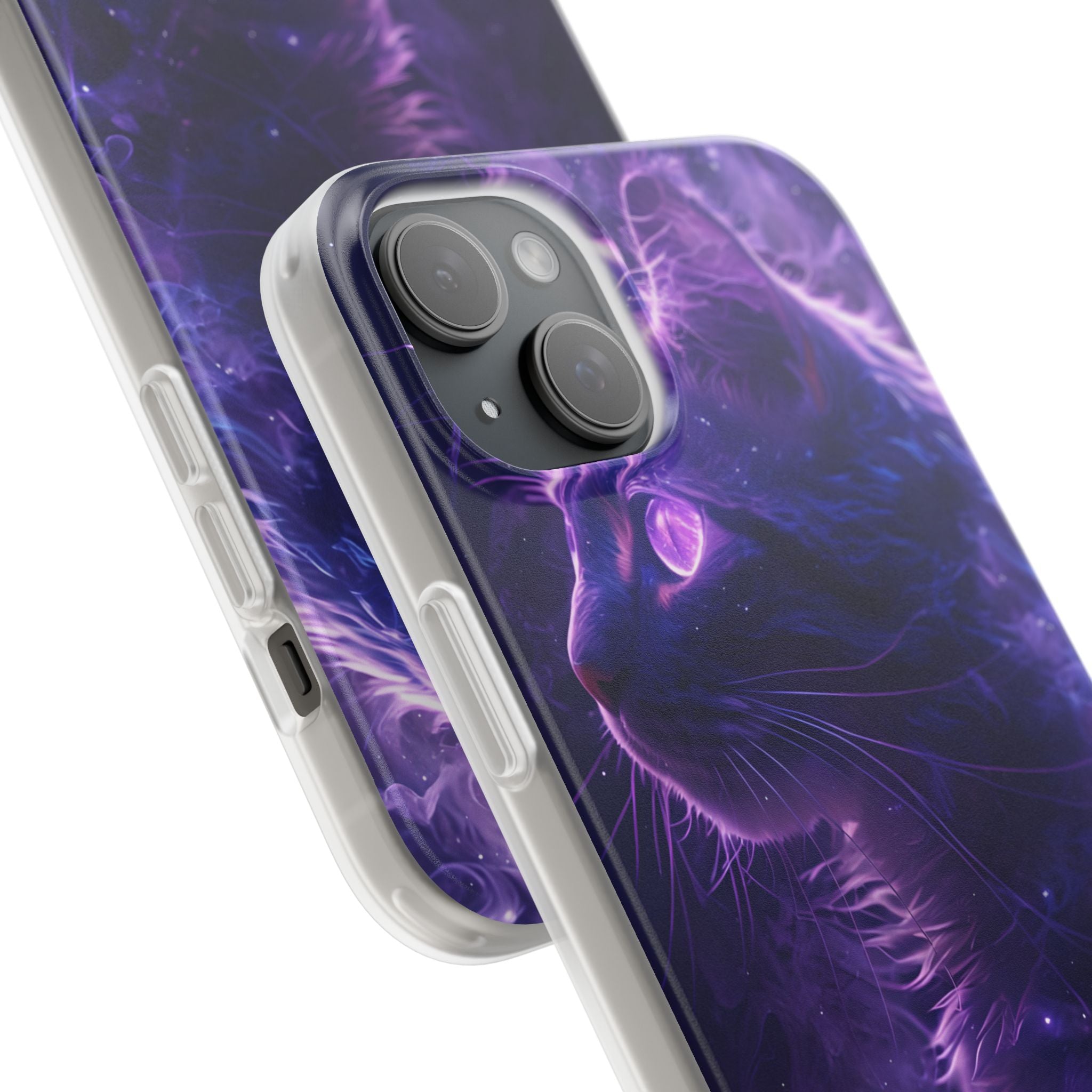 Purple Void Feline · Soft Custodia per iPhone