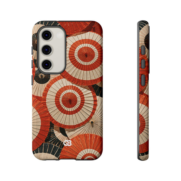 Vermilion Wagasa Motif · Tough Phone Case for Samsung · Red