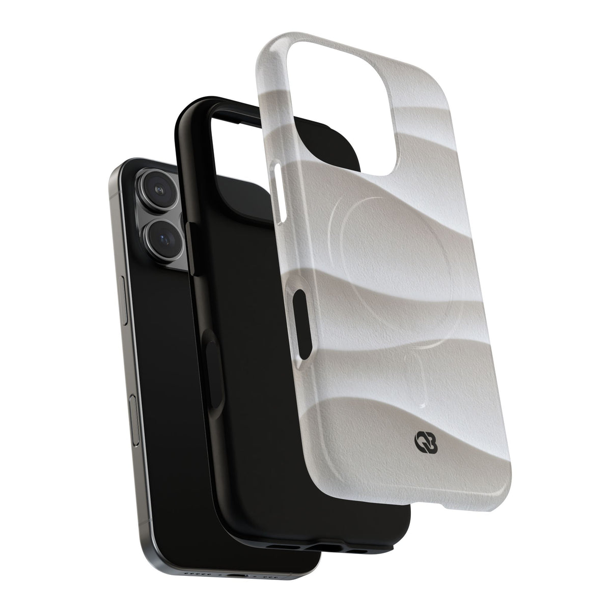 White Tough 2.0 Magsafe Phone Case for iPhone - Arctic Flow Ridges