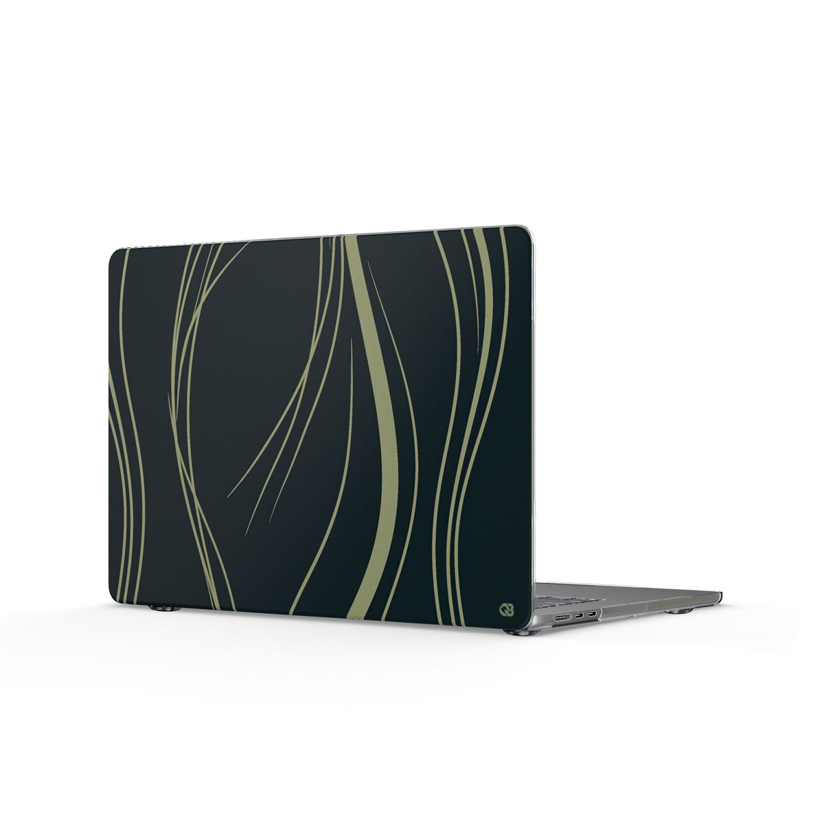 Serpentine Reeds · Clear Hard Case for MacBook · Green