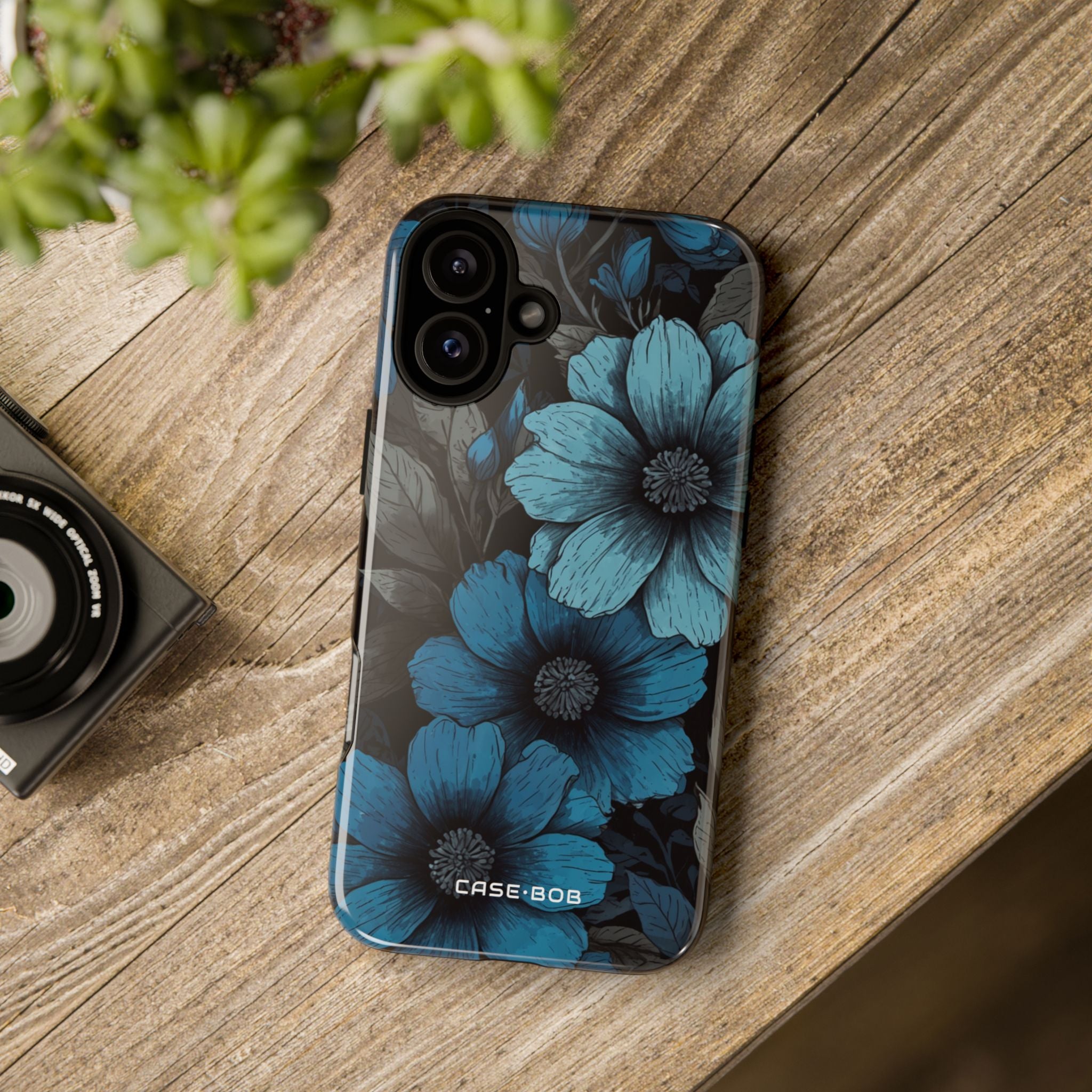 Blue Bloom iPhone 16 Plus Case - Tough
