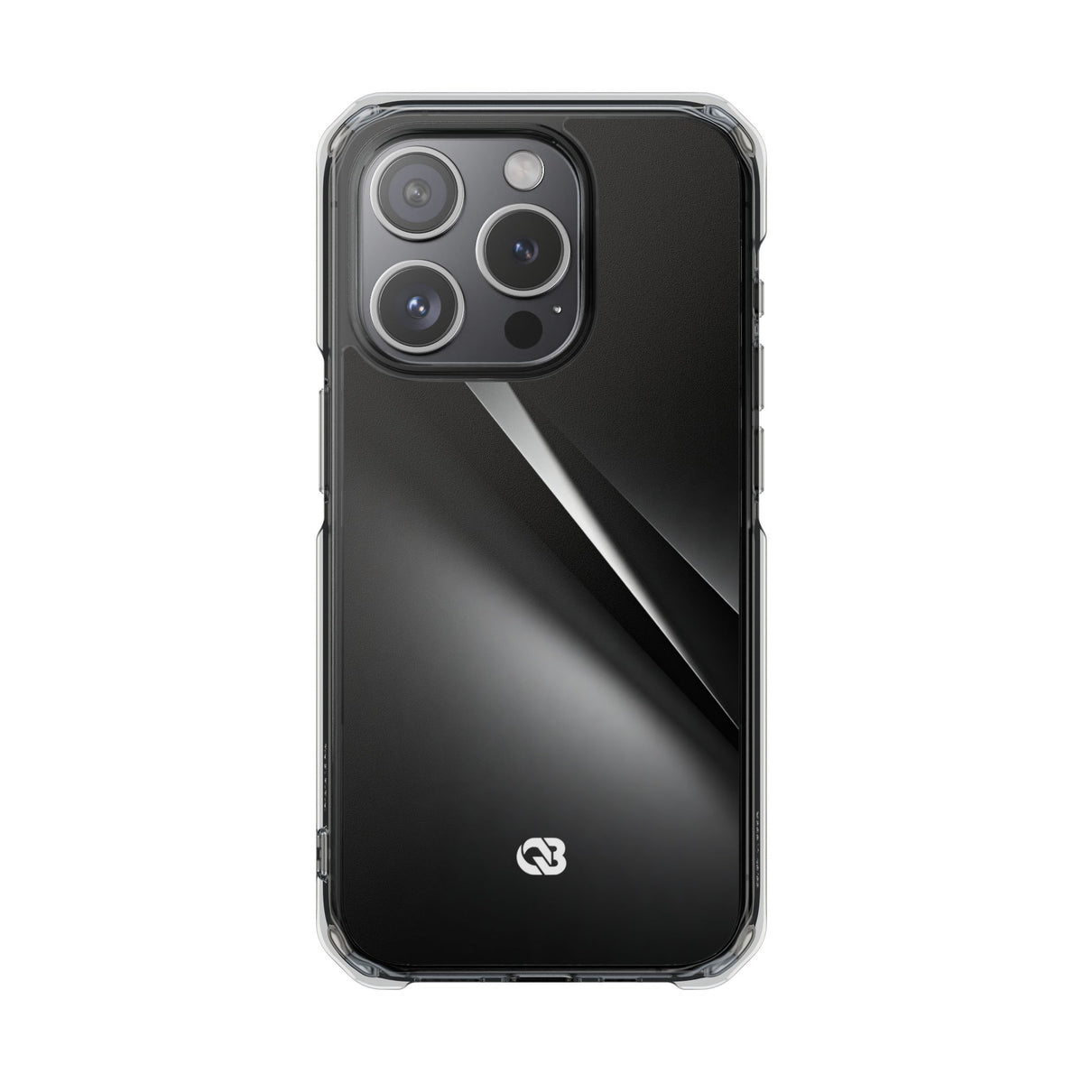Obsidian Ridge · Clear Impact Magnetic Phone Case for iPhone · Black