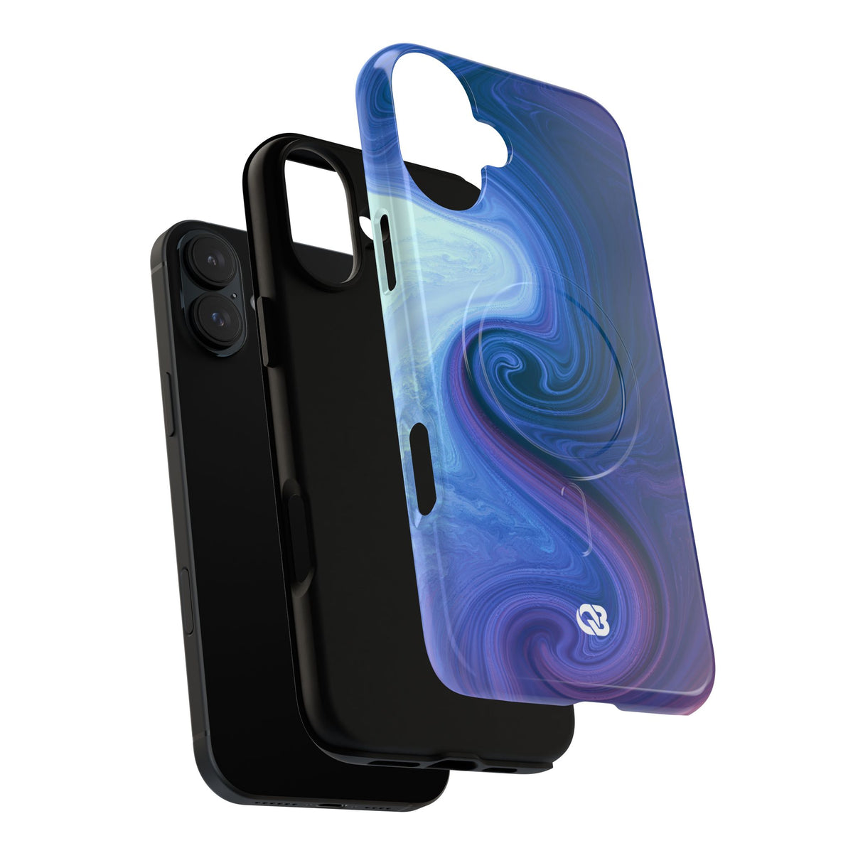 Azure Fluid Swirl · Tough 2.0 Magnetic Phone Case for iPhone · Blue