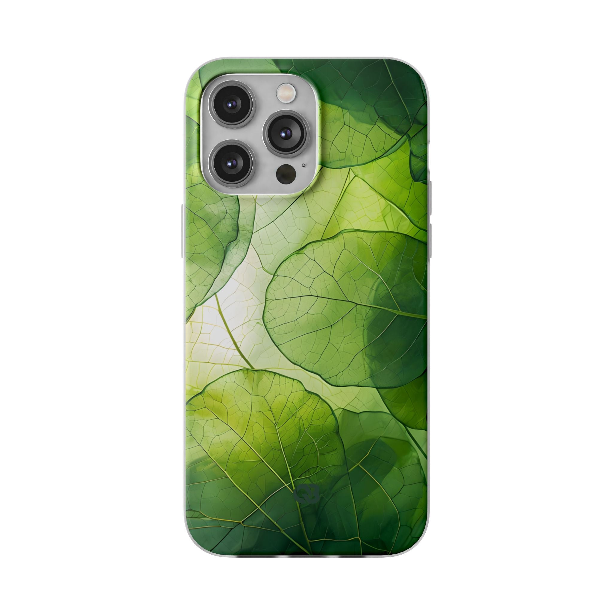 Emerald Leaf Veins · Soft Phone Case for iPhone