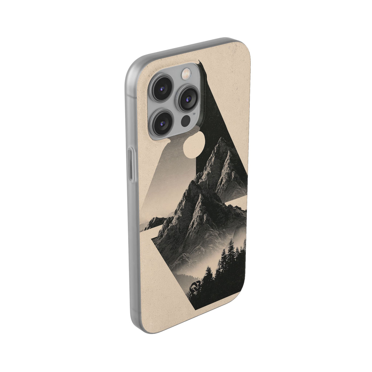 Beige Lite Phone Case for iPhone - Obsidian Summit Parchment