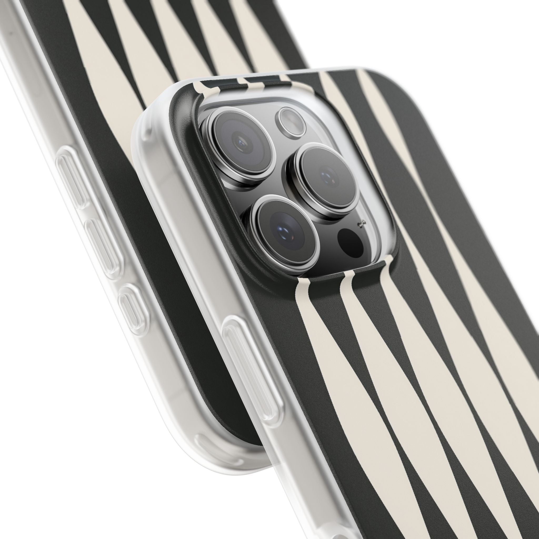 Black Lite Phone Case for iPhone - Ivory Spindle Grid