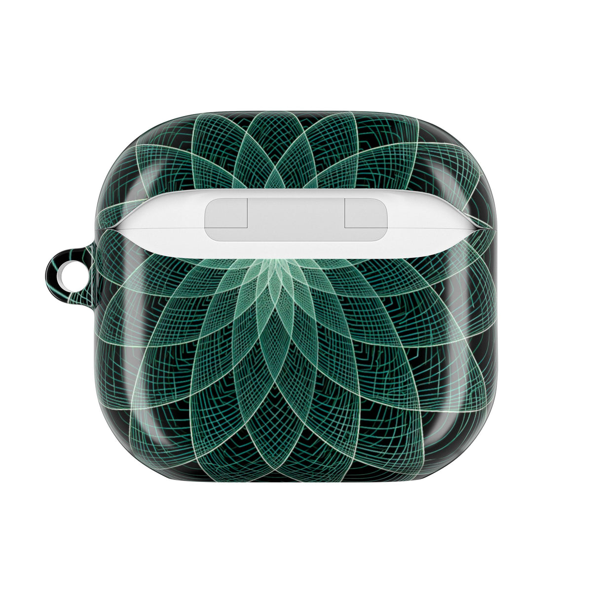 Verdant Harmonic Bloom · Hard Case for AirPods & AirPods Pro · Black
