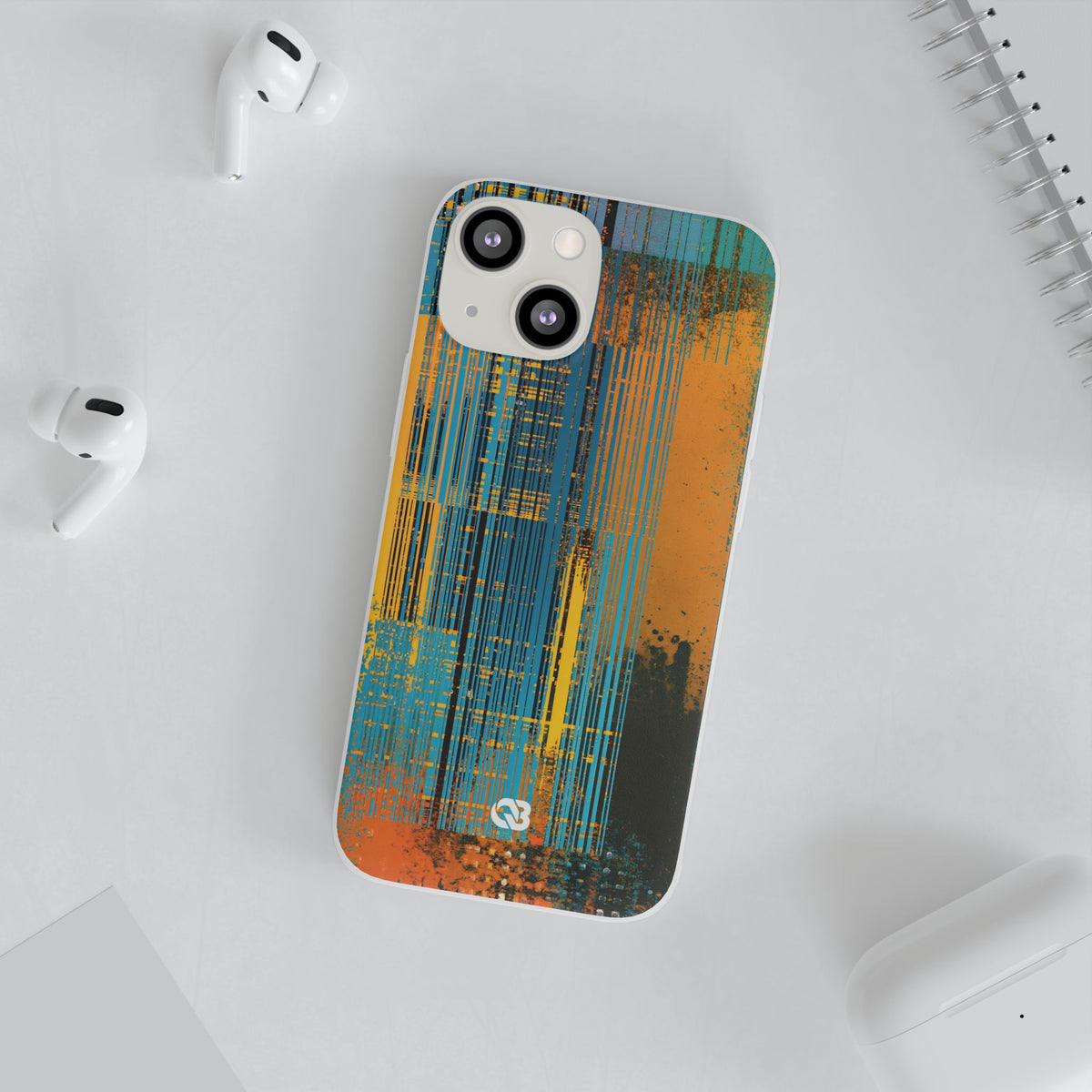 Cyber Glitch Stream · Lite Phone Case for iPhone · Teal
